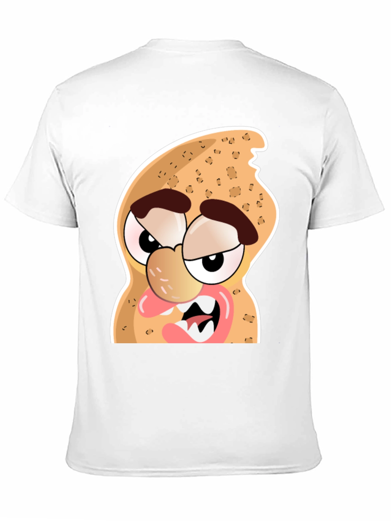Funny Peanut Cartoon Graphic Black T-Shirt