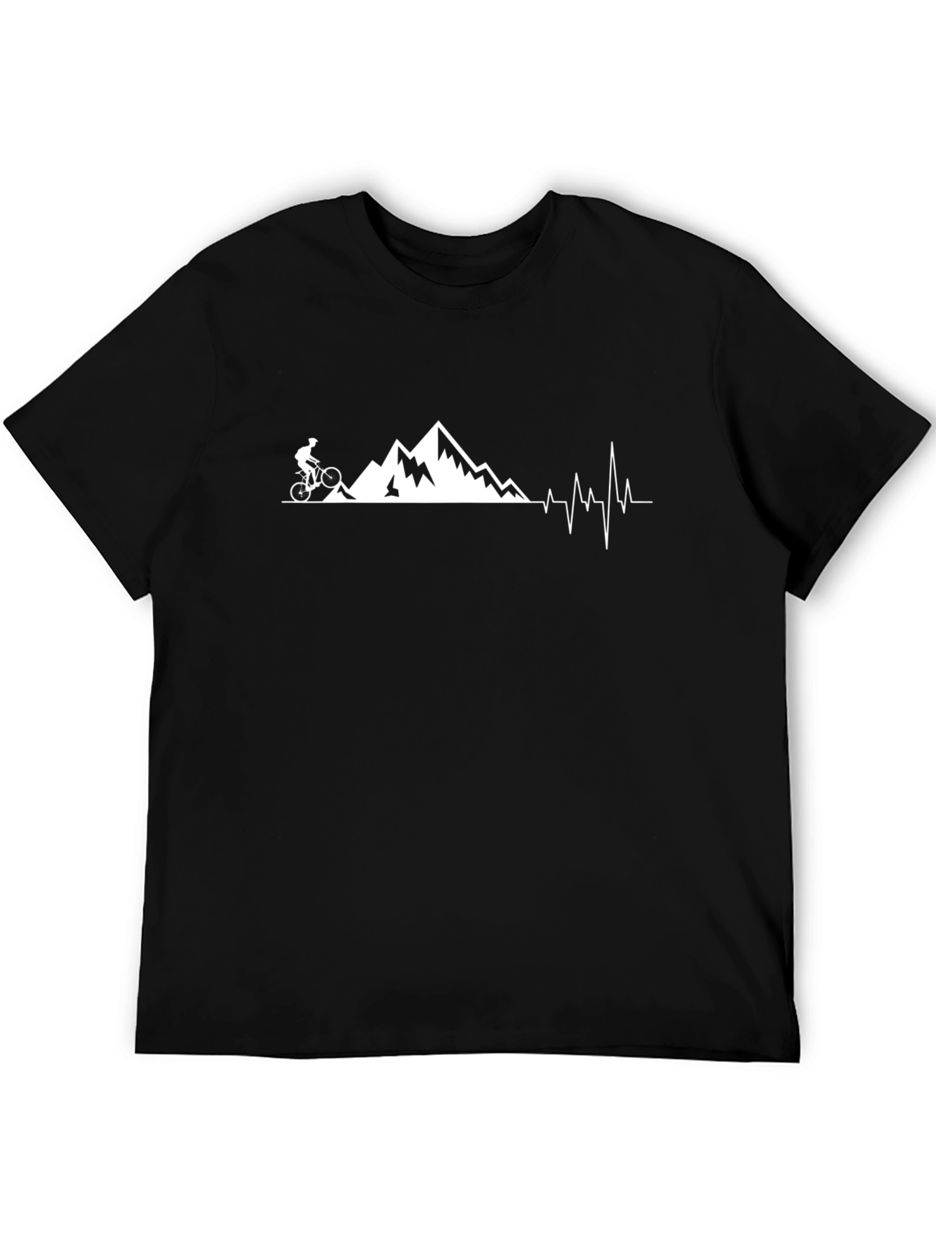 Mountain Biking Heartbeat Tee - Adventure Ready!