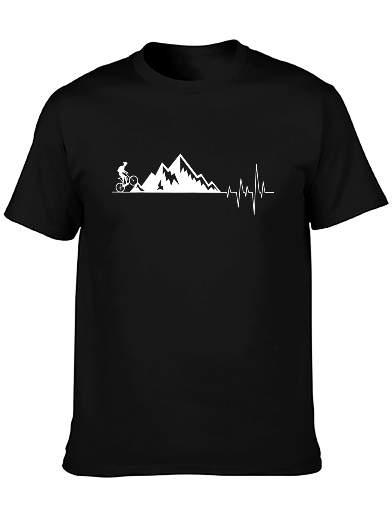 Mountain Biking Heartbeat Tee - Adventure Ready!