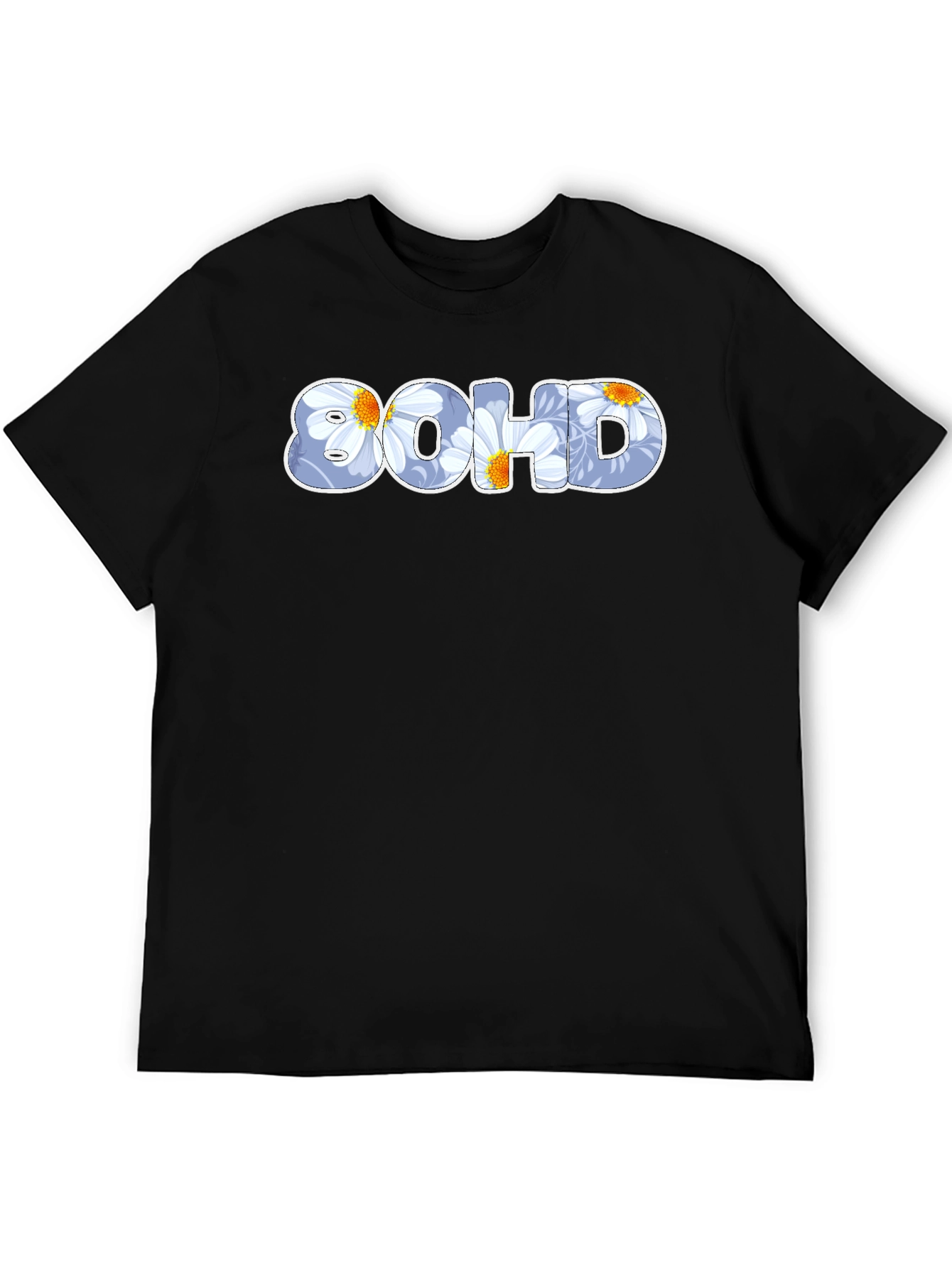8OHD Floral Pattern Graphic Tee