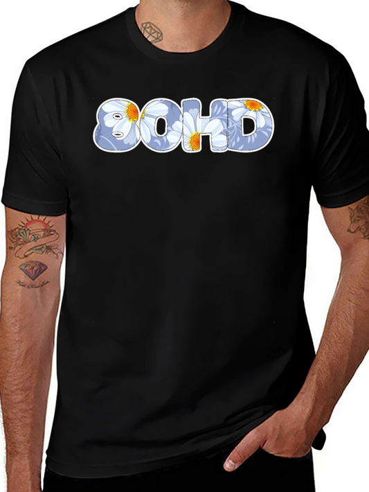 8OHD Floral Pattern Graphic Tee