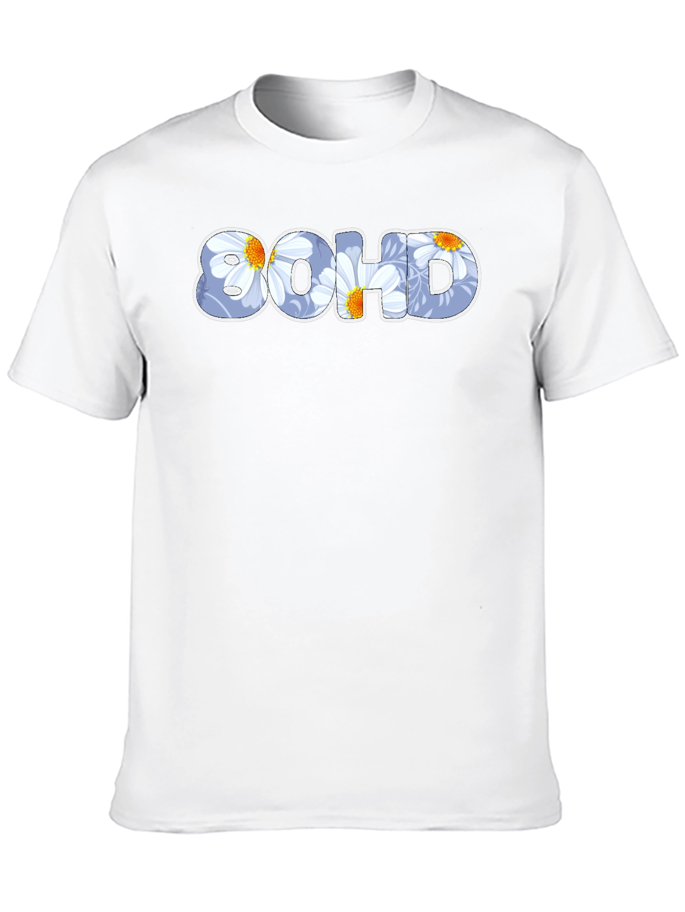 8OHD Floral Pattern Graphic Tee