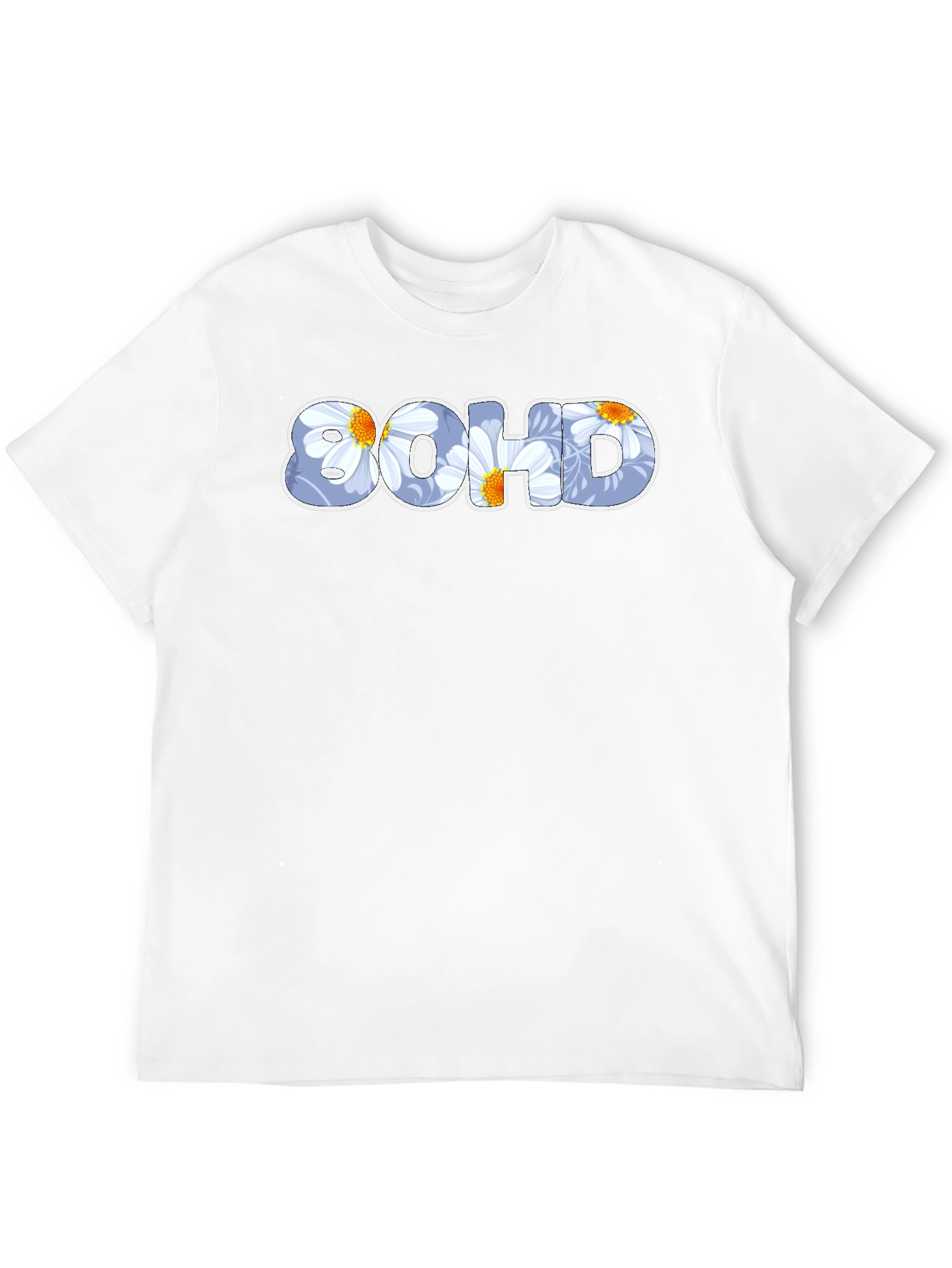 8OHD Floral Pattern Graphic Tee