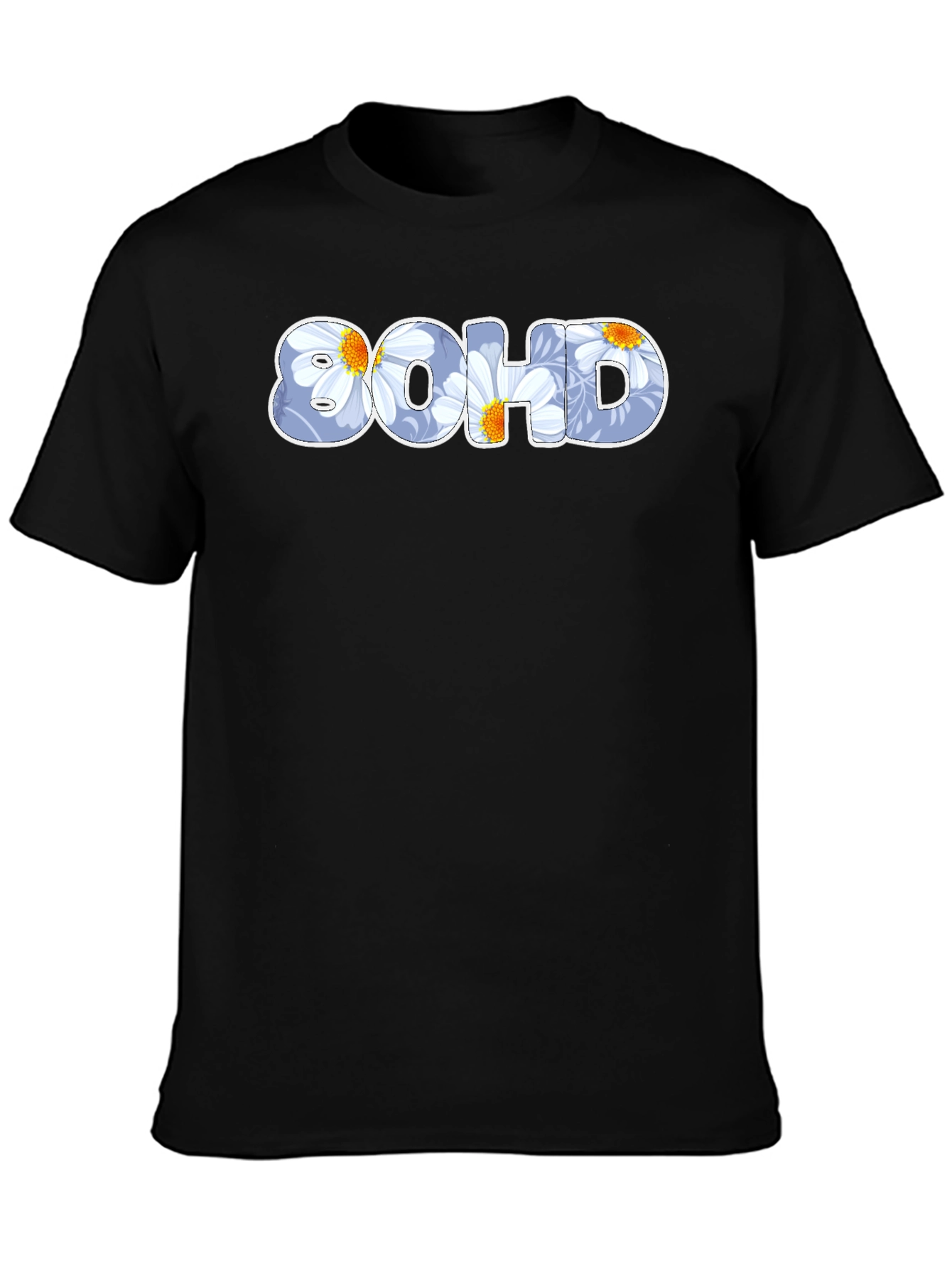 8OHD Floral Pattern Graphic Tee