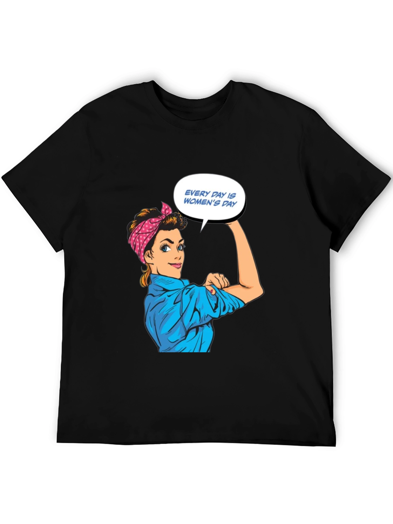 Rosie Riveter Womens Day Graphic T-Shirt