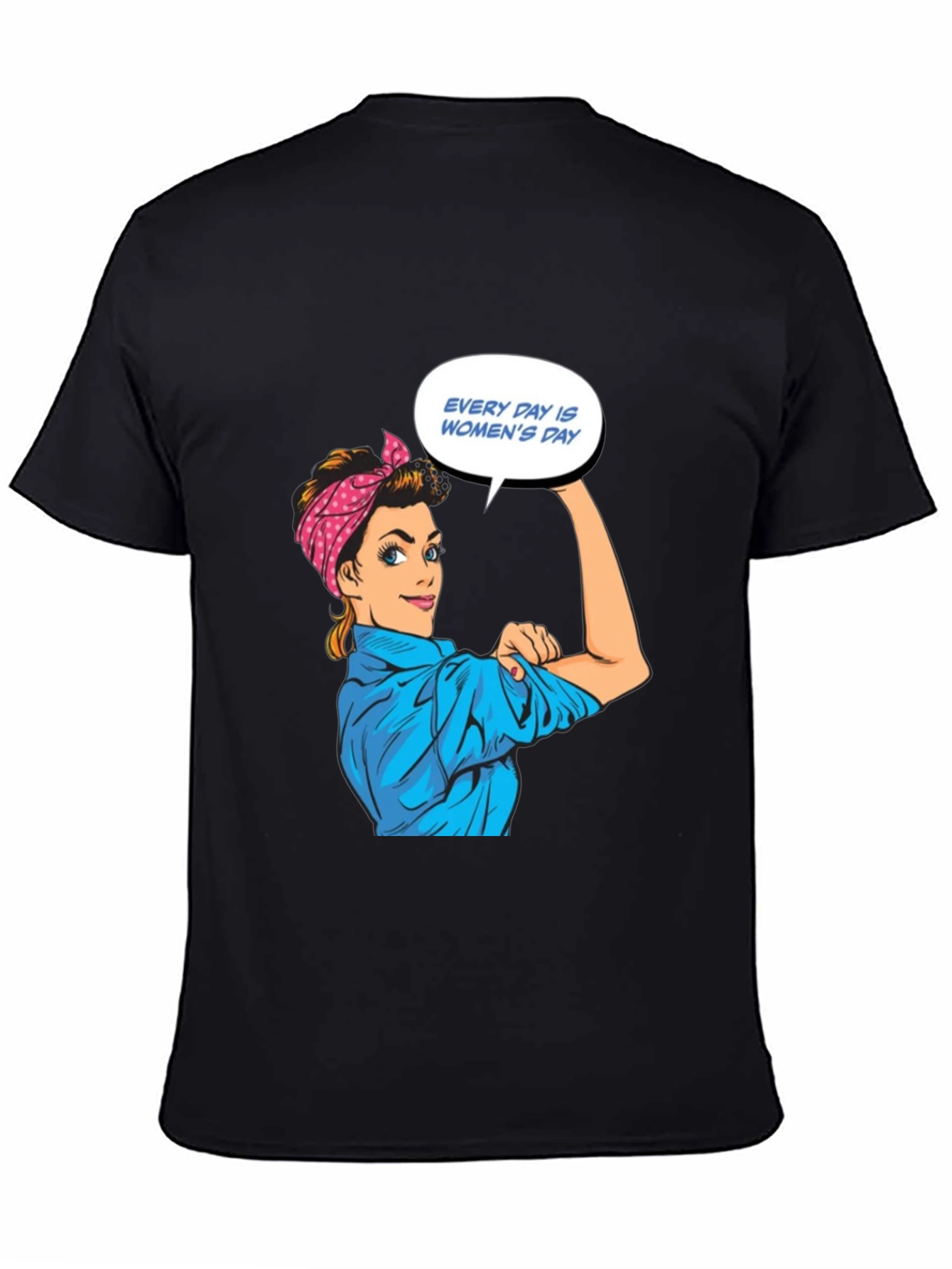 Rosie Riveter Womens Day Graphic T-Shirt