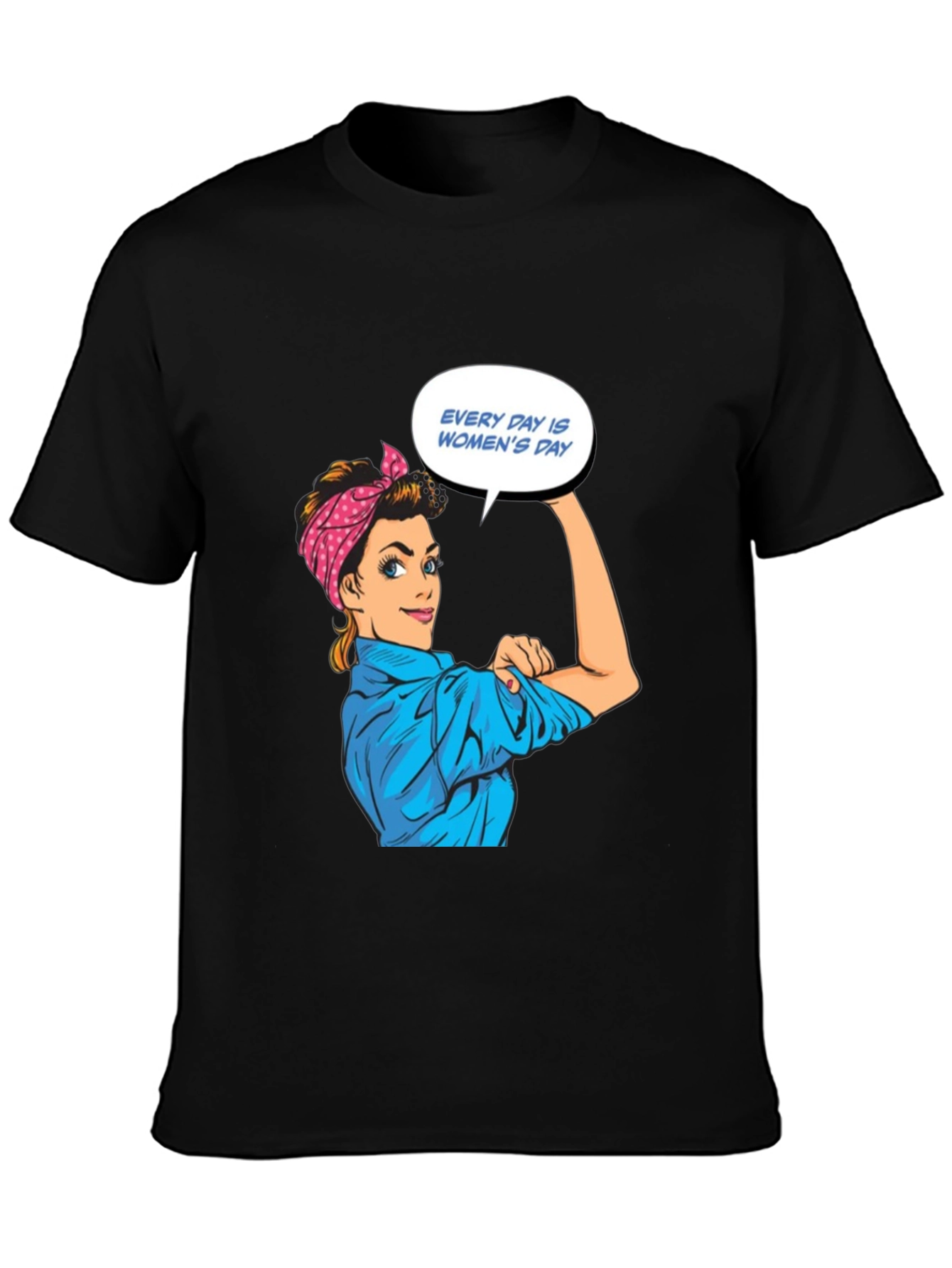 Rosie Riveter Womens Day Graphic T-Shirt