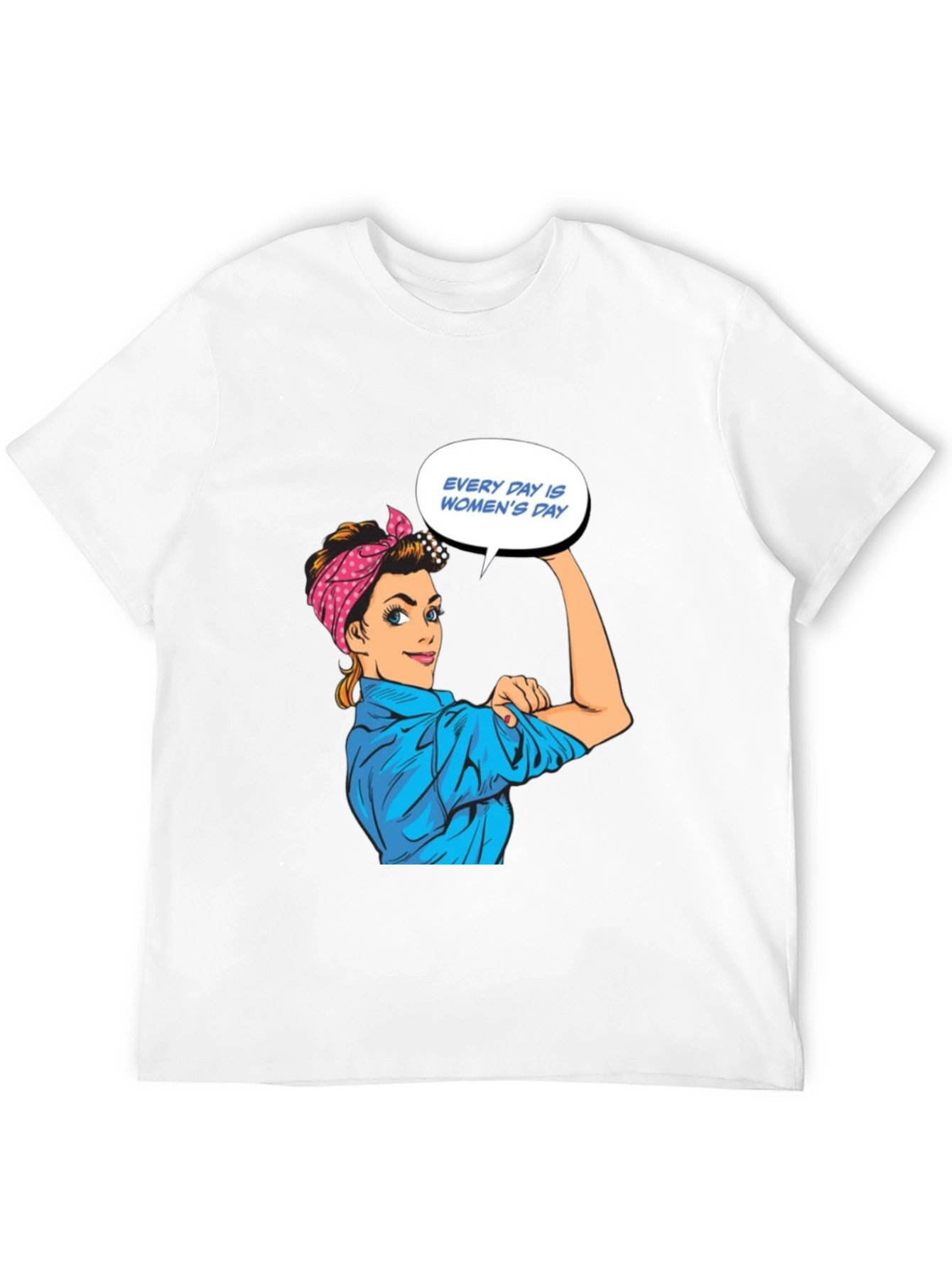 Rosie Riveter Womens Day Graphic T-Shirt