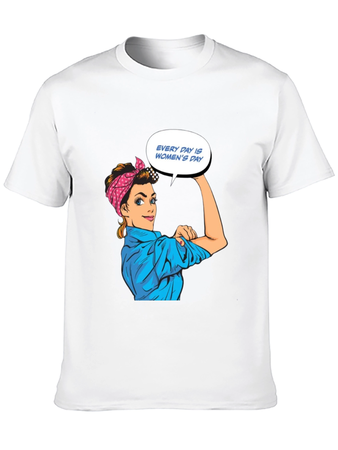 Rosie Riveter Womens Day Graphic T-Shirt