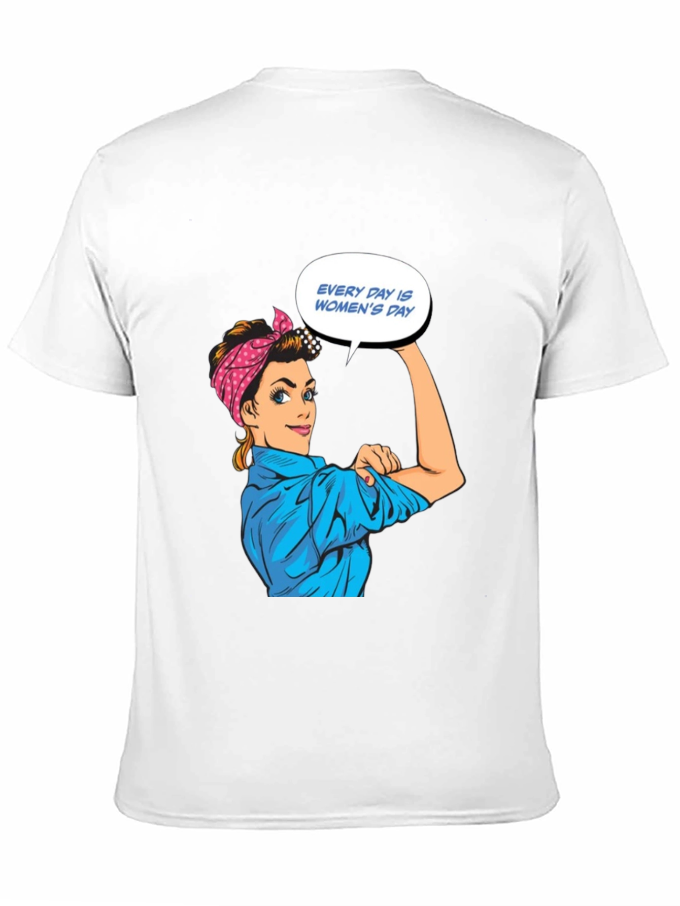 Rosie Riveter Womens Day Graphic T-Shirt