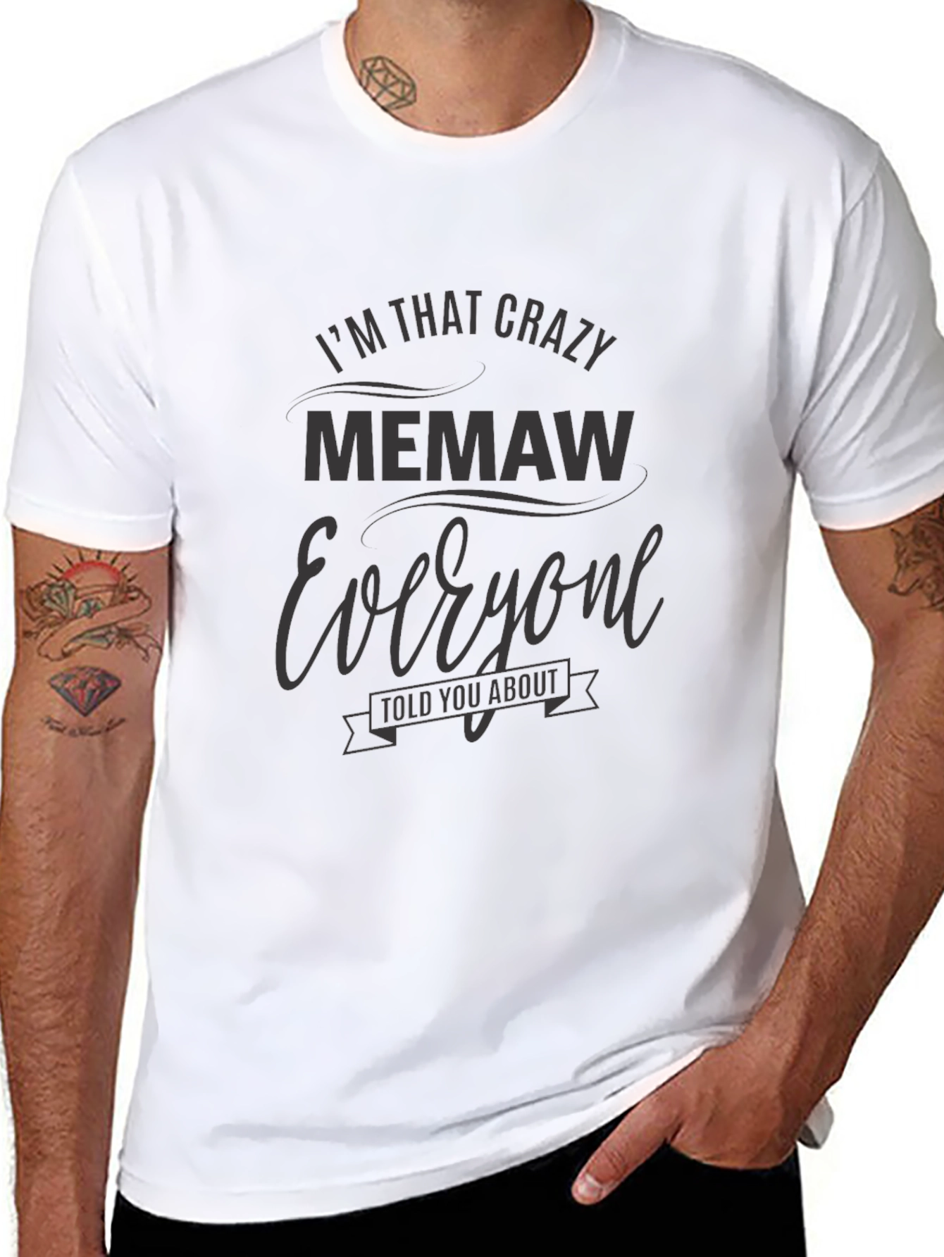 Crazy Memaw Tee - Novelty Graphic T-Shirt