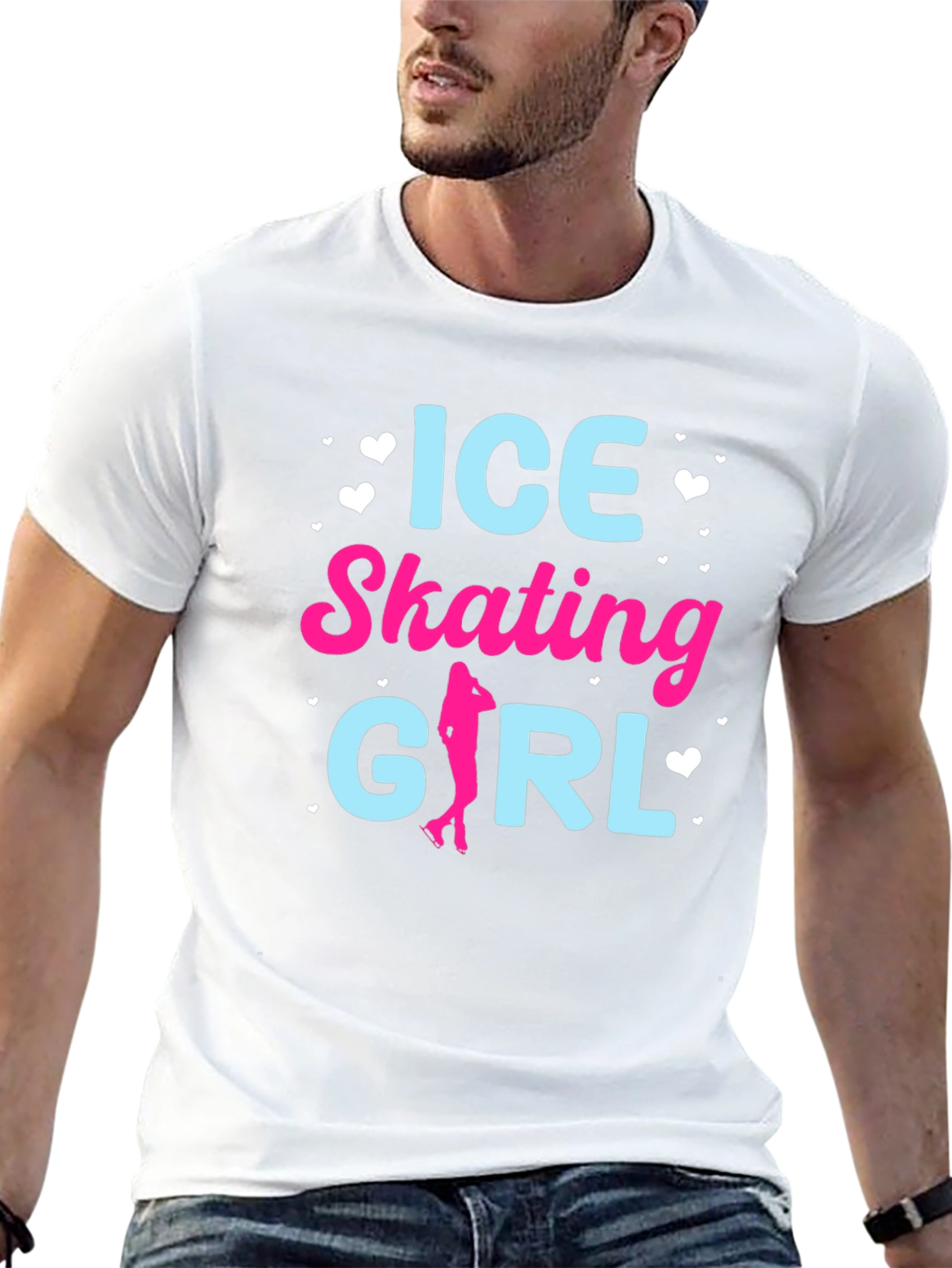 Ice Skating Girl Graphic T-Shirt - Stylish Cotton Tee