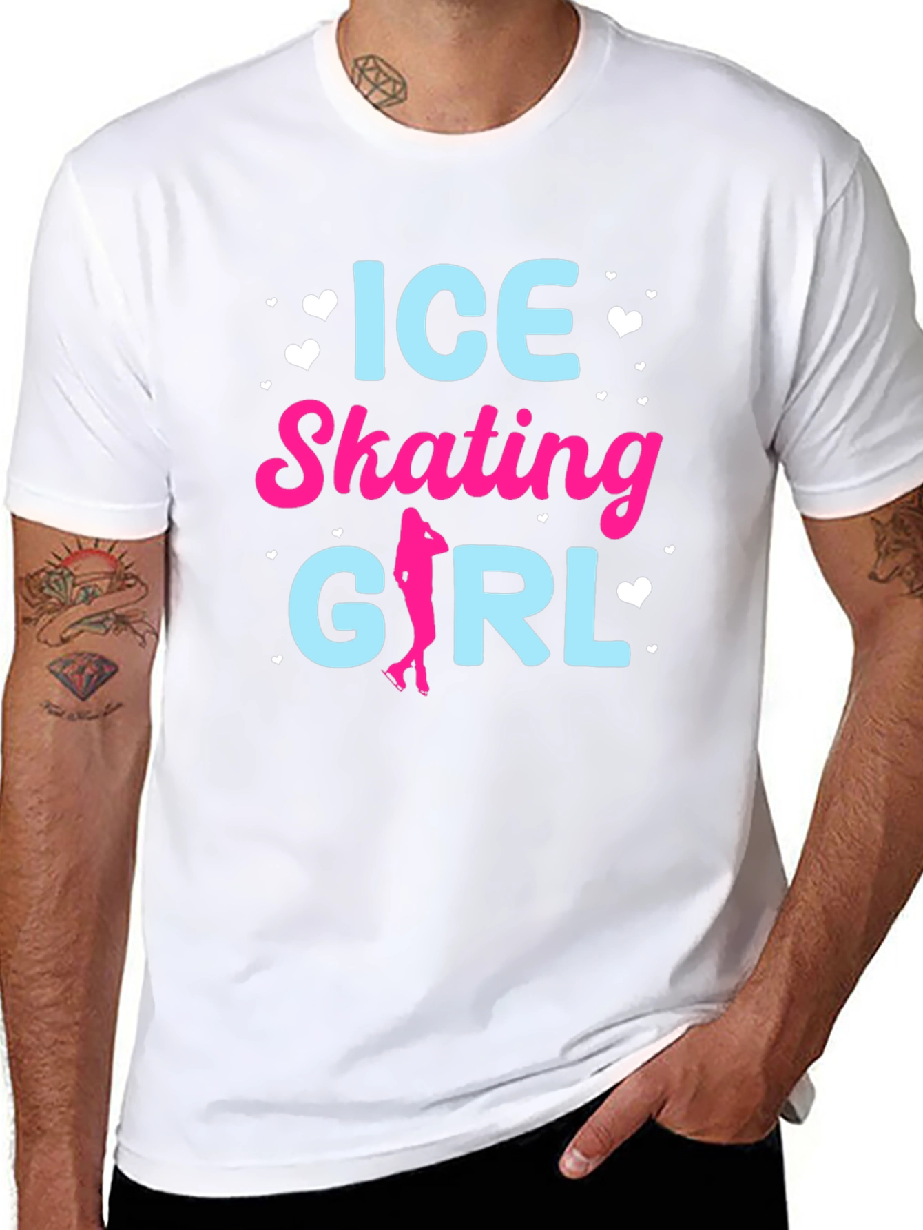 Ice Skating Girl Graphic T-Shirt - Stylish Cotton Tee