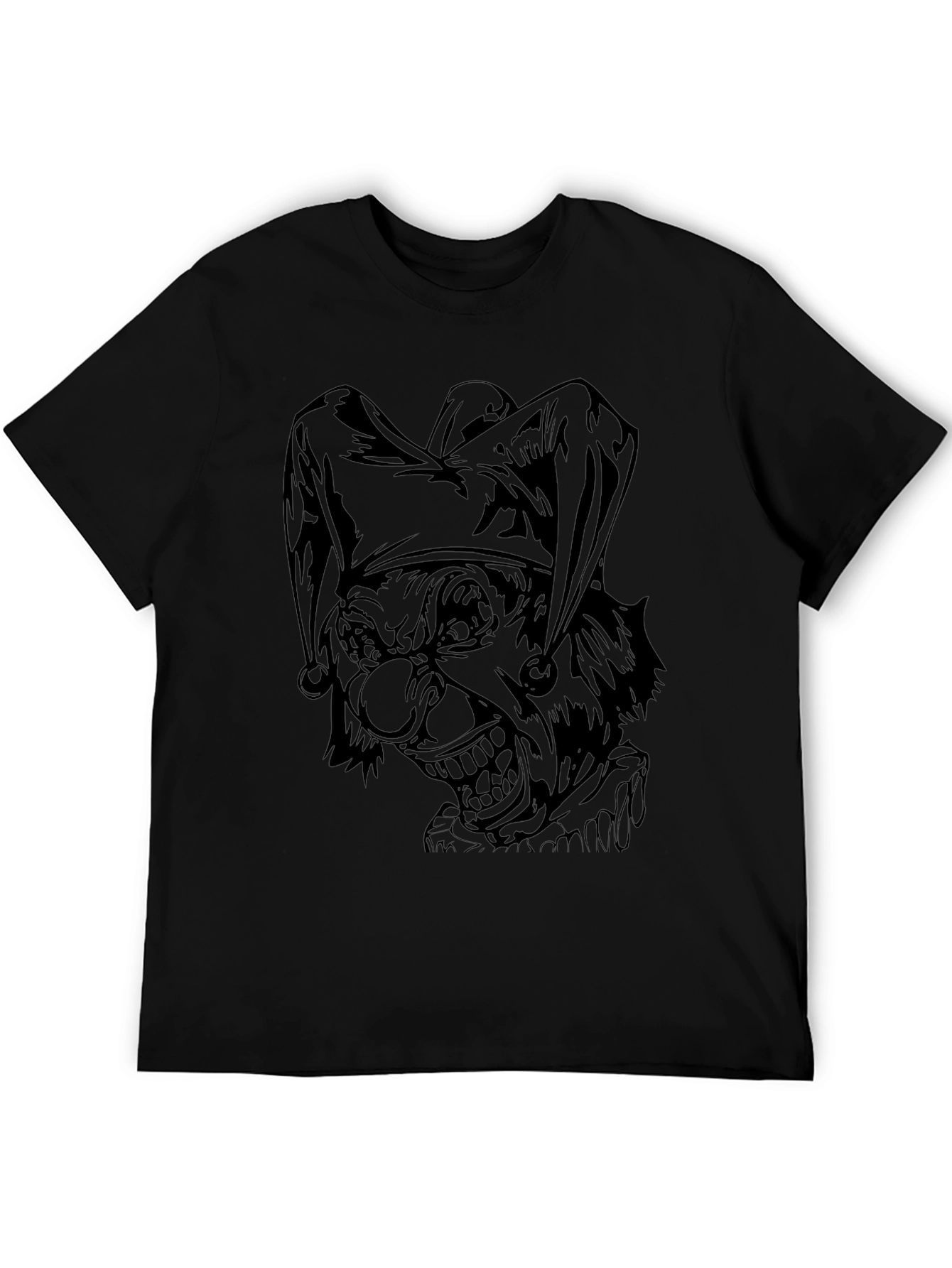 Mens Black Joker Graphic Print Tee