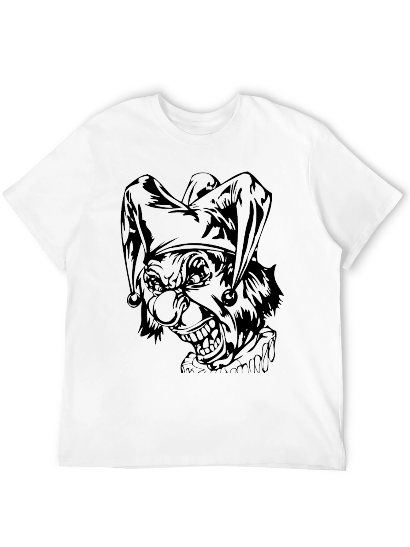 Mens Black Joker Graphic Print Tee