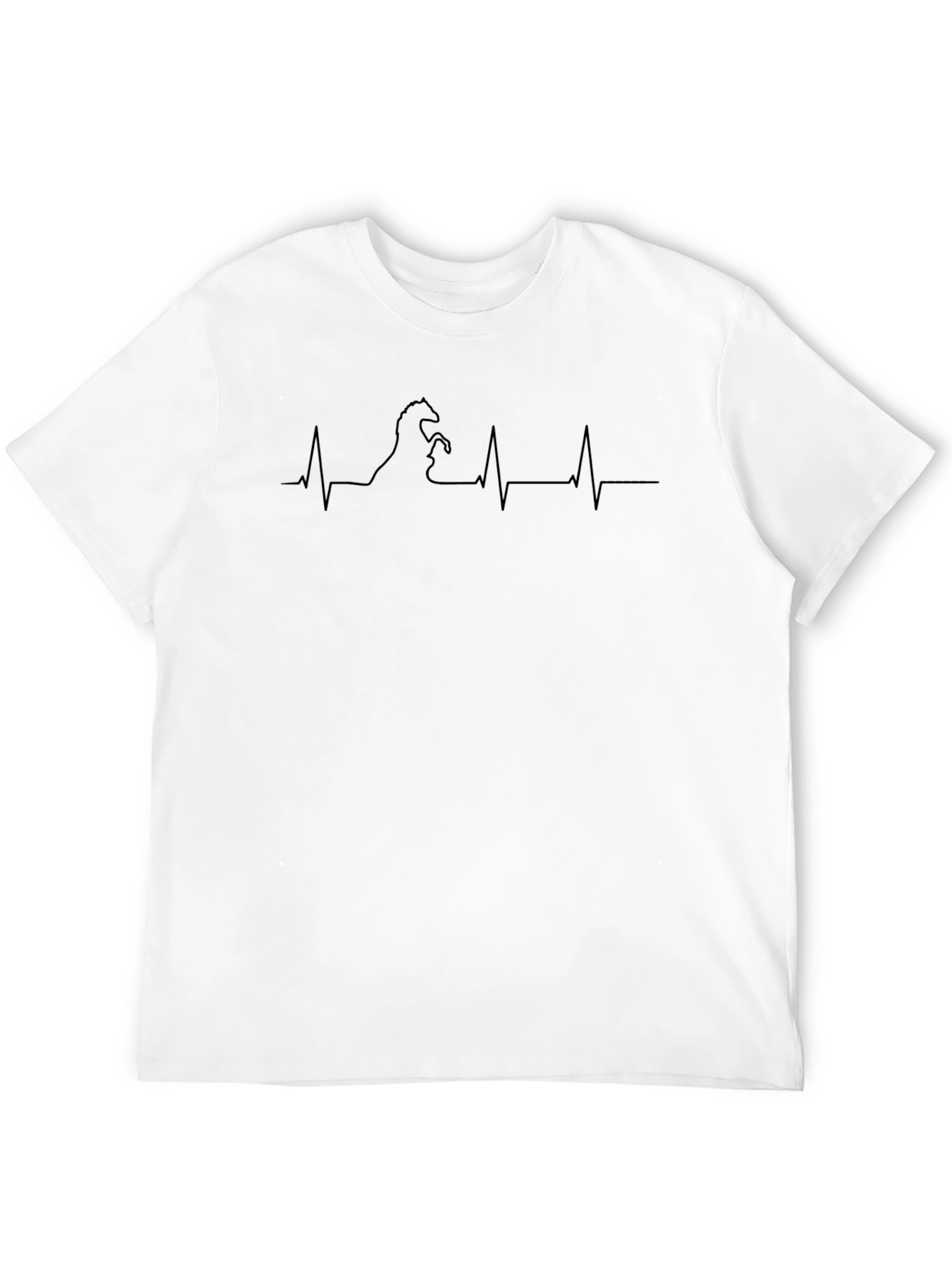 Horse Heartbeat Graphic Tee - Equestrian Lover Shirt