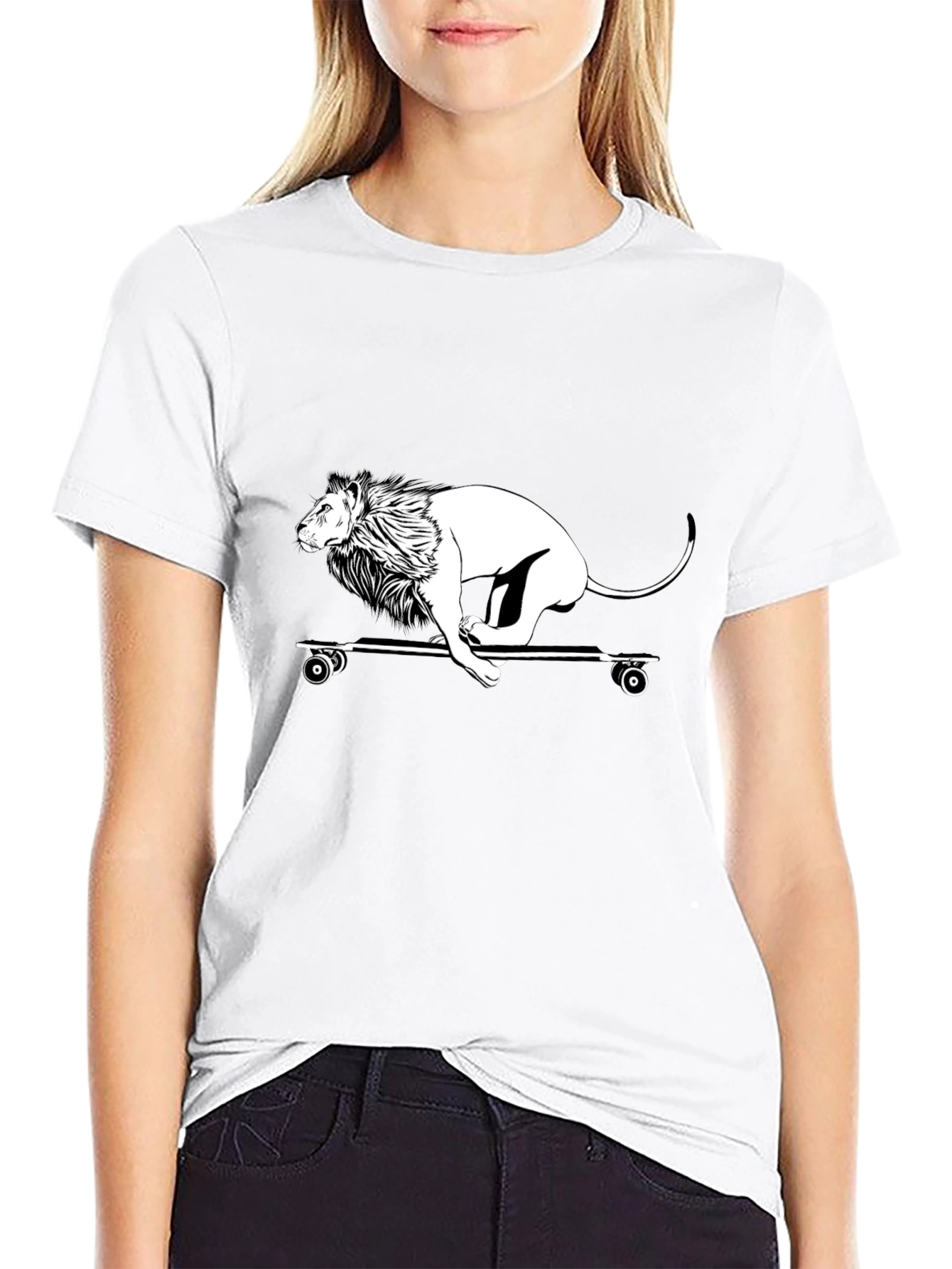 Lion Skateboard Graphic Tee