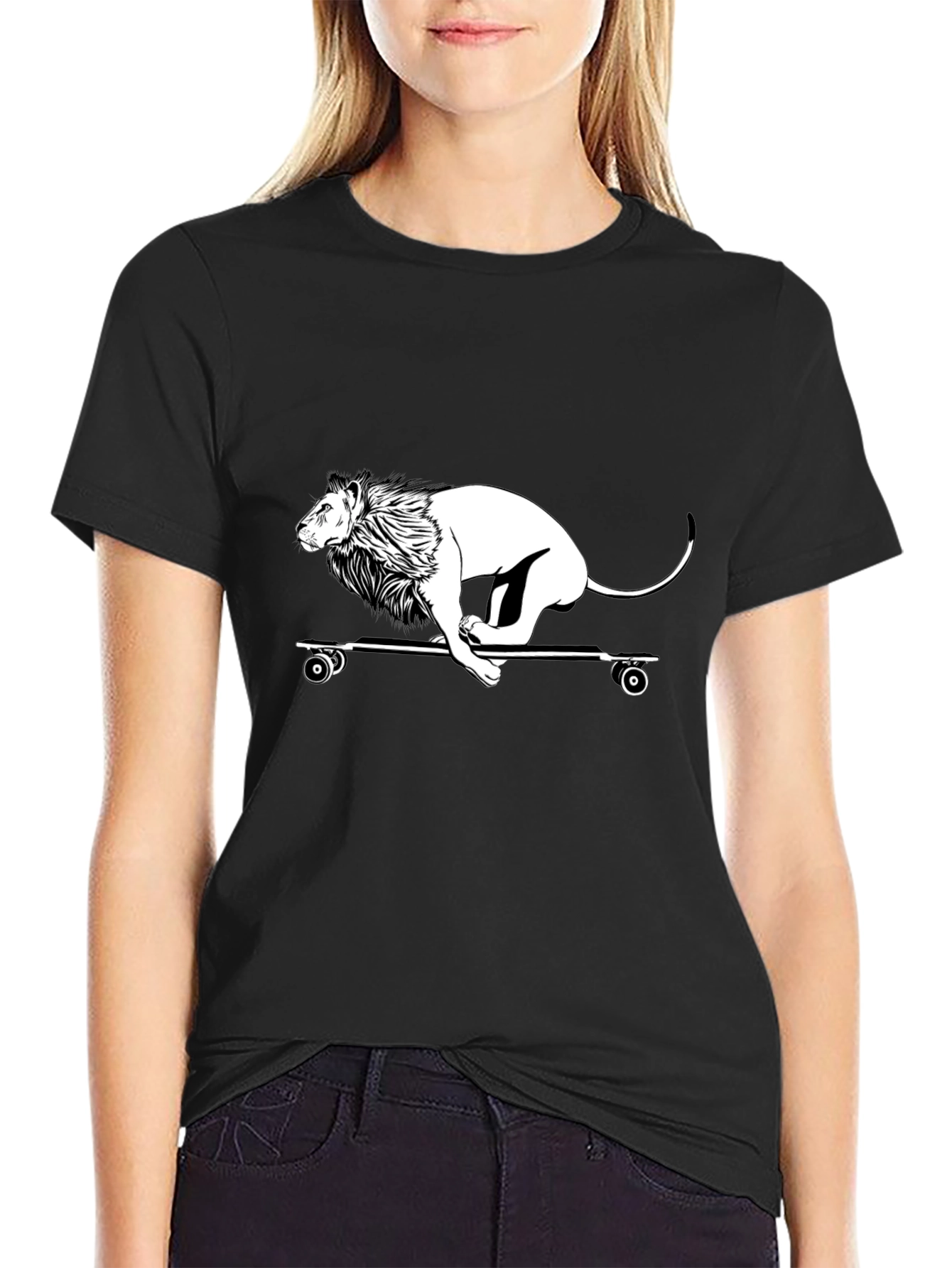 Lion Skateboard Graphic Tee