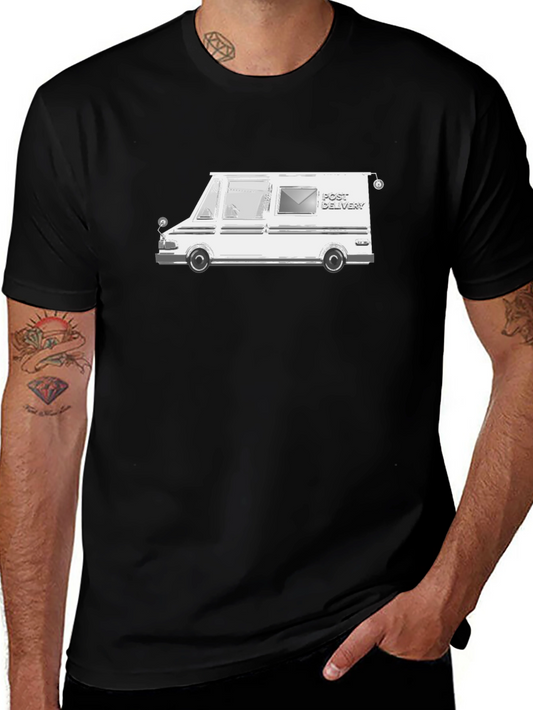 Mail Delivery Van T-Shirt - Black