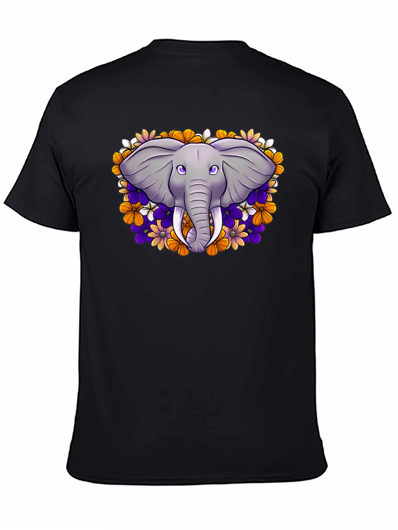 Floral Elephant Graphic T-Shirt