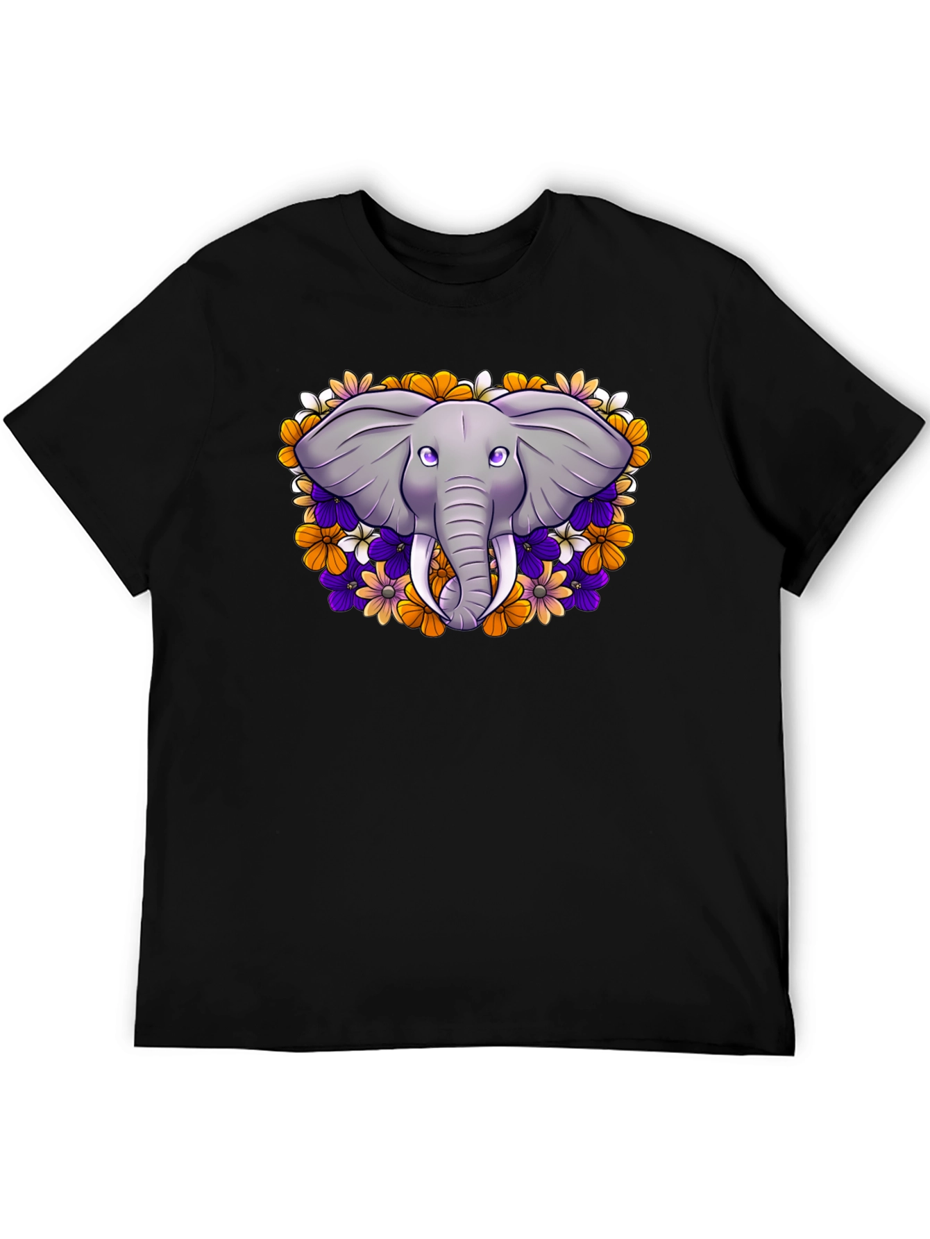 Floral Elephant Graphic T-Shirt