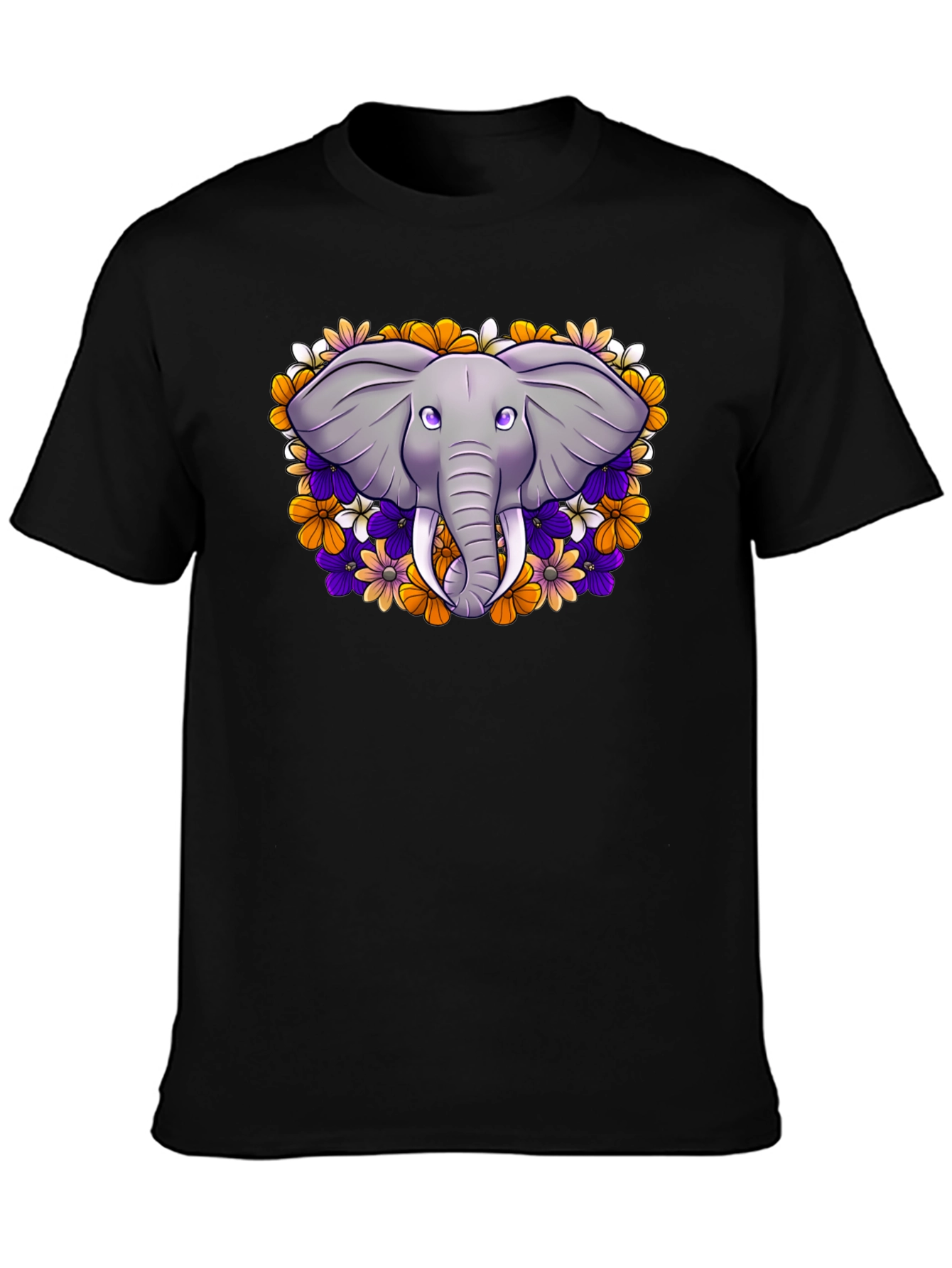Floral Elephant Graphic T-Shirt