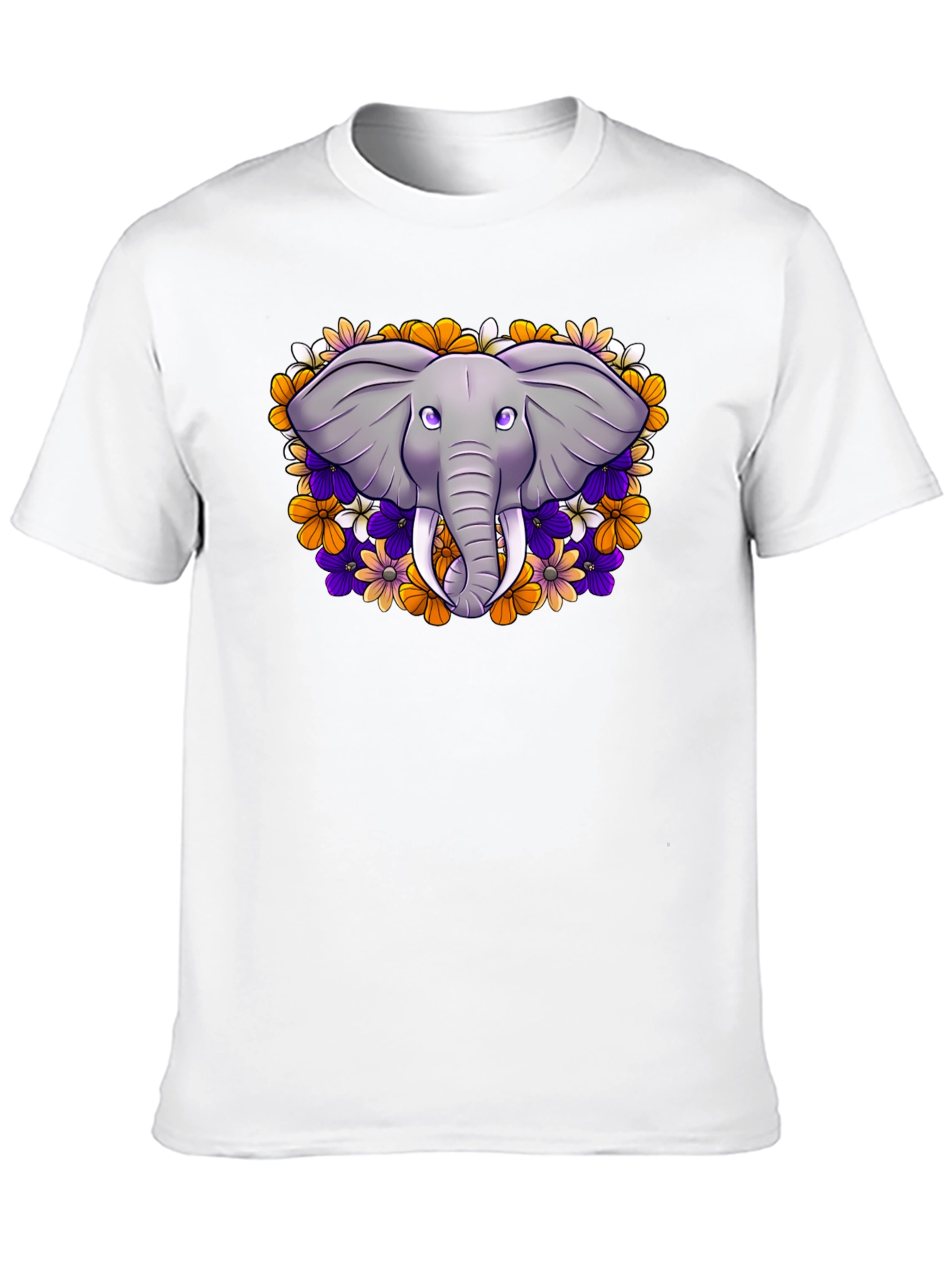 Floral Elephant Graphic T-Shirt