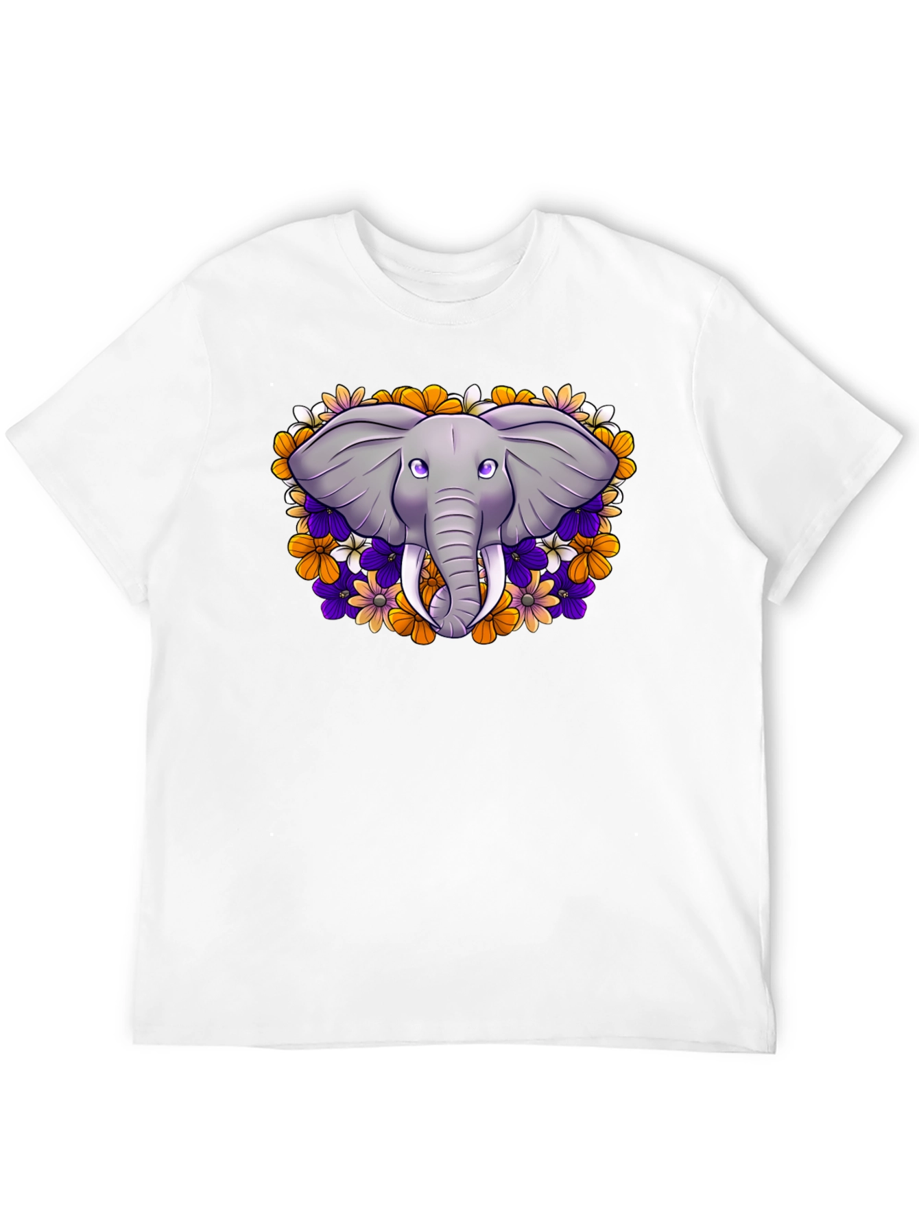 Floral Elephant Graphic T-Shirt