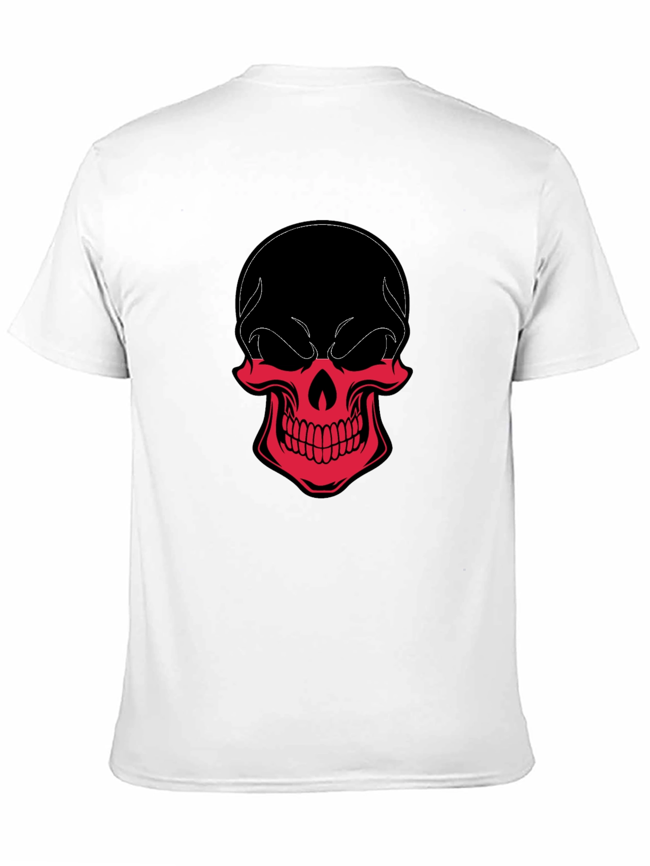 Skull Graphic Tee - Black & Red
