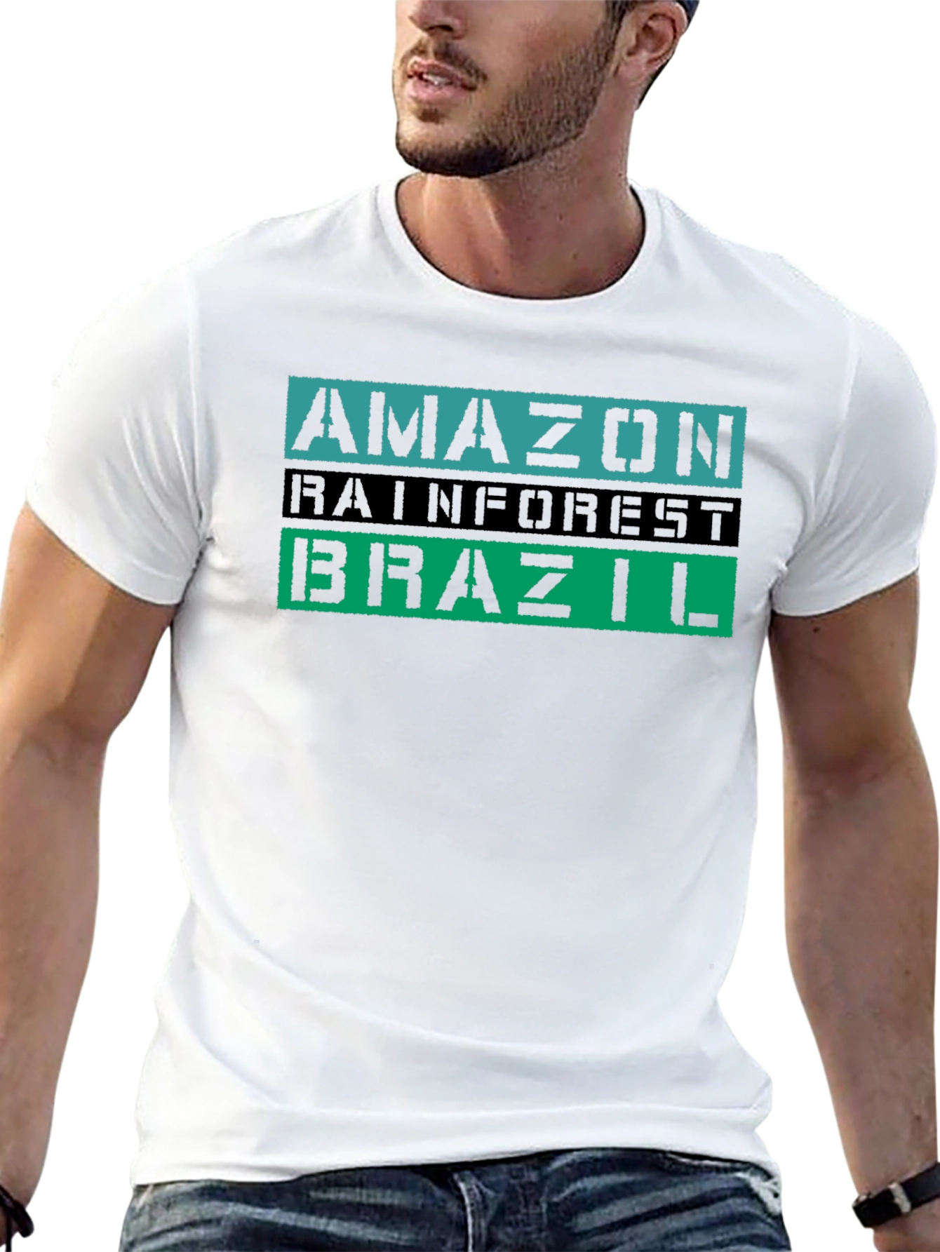 Amazon Rainforest Brazil Tee - Black Graphic T-Shirt