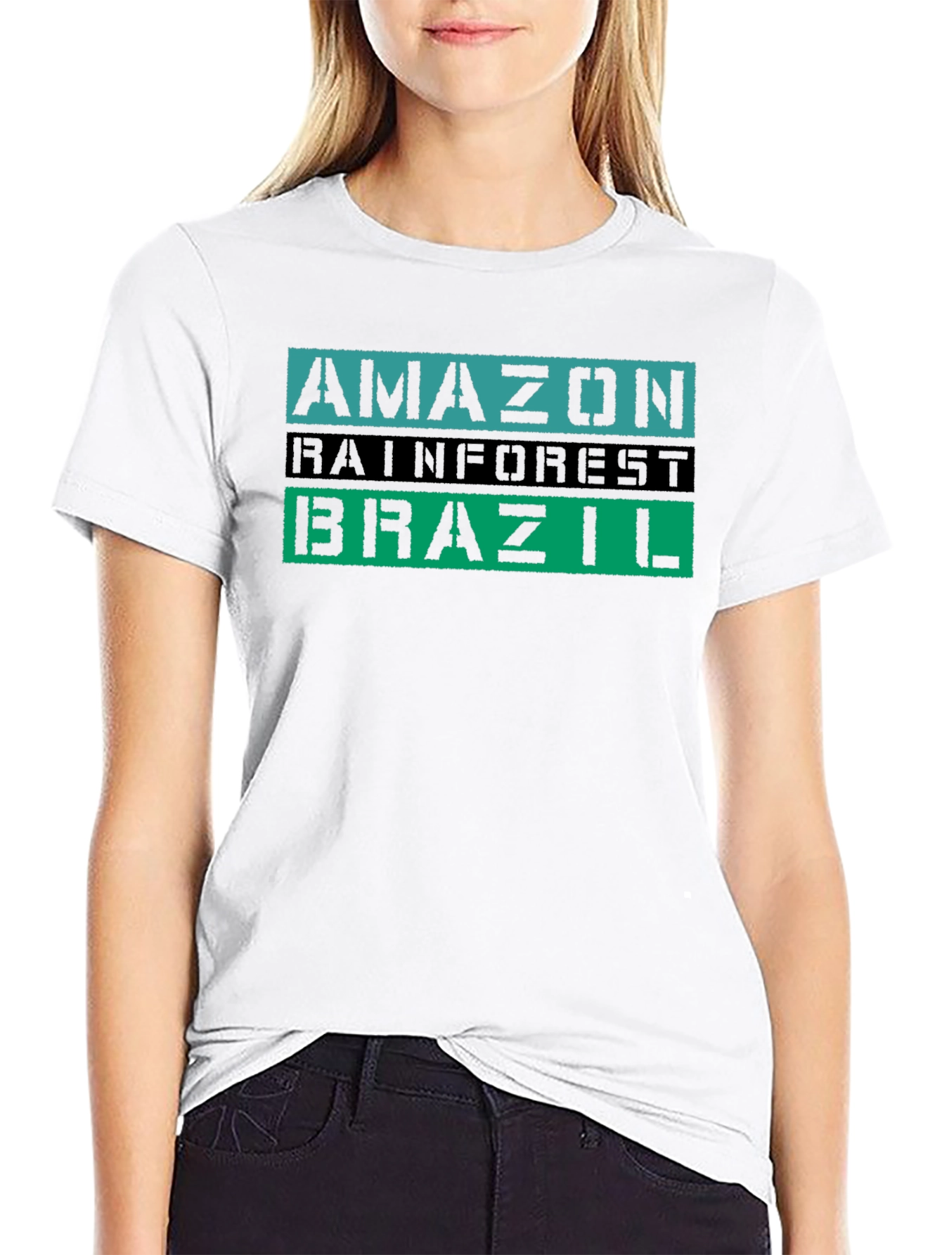 Amazon Rainforest Brazil Tee - Black Graphic T-Shirt