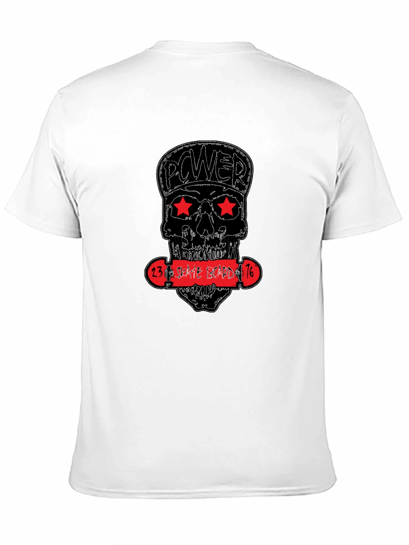Power Skate Board Skull T-Shirt