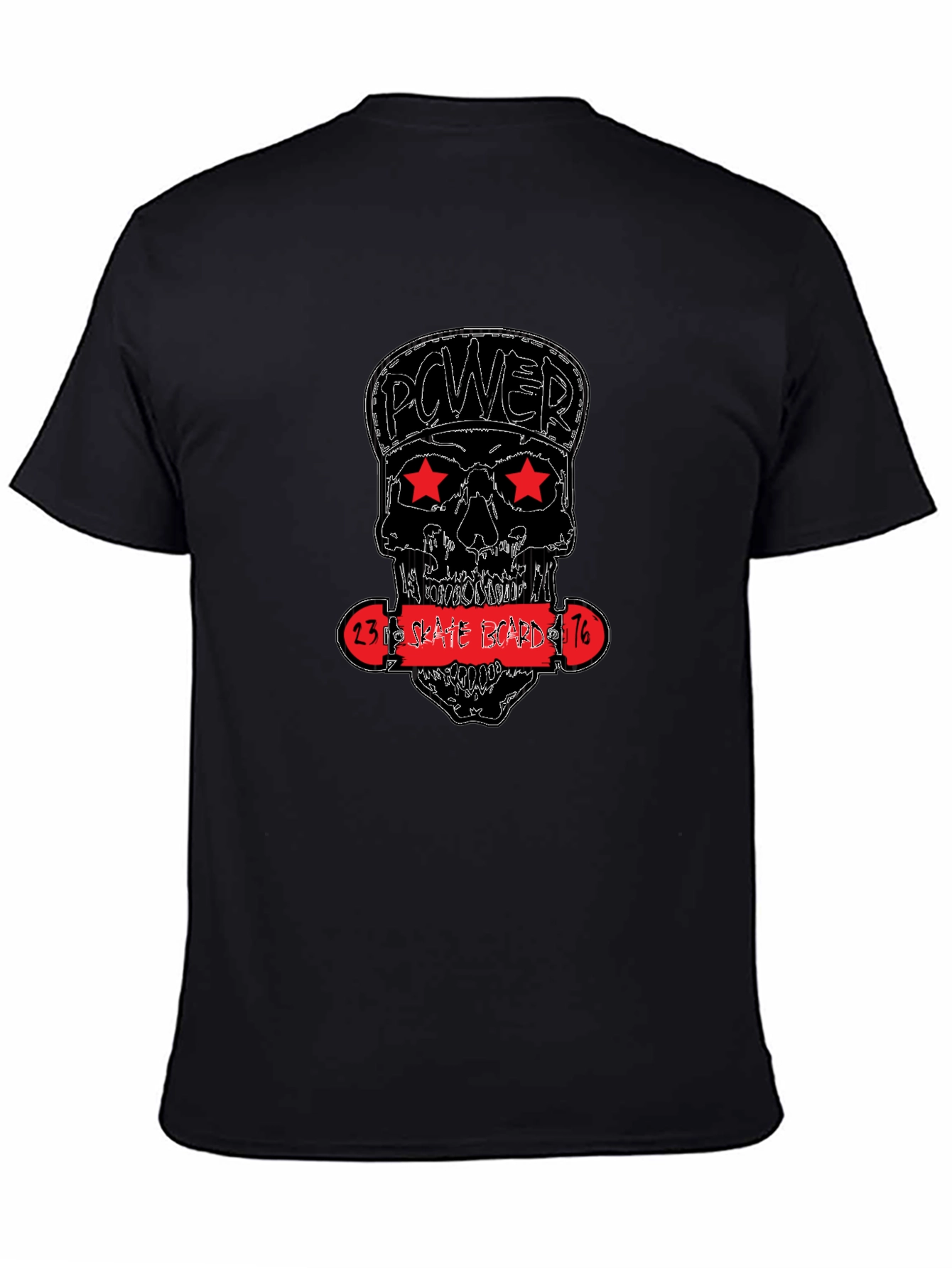 Power Skate Board Skull T-Shirt