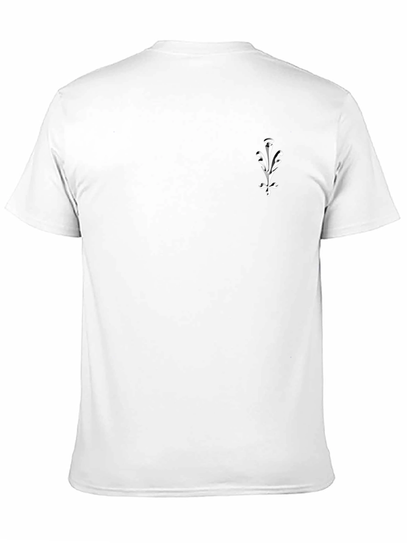 Mens Black Graphic Tee - Elegant Crest Design