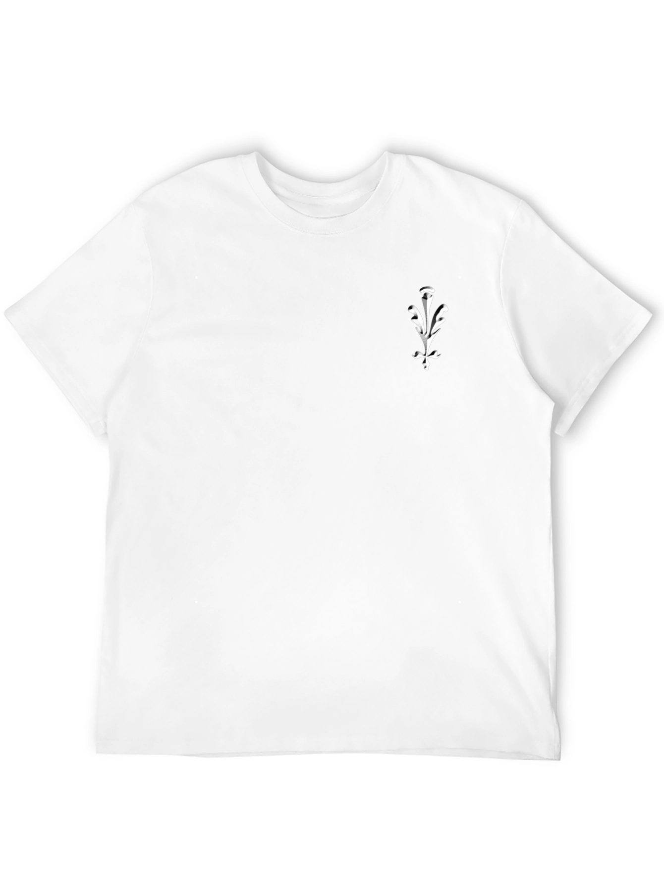 Mens Black Graphic Tee - Elegant Crest Design