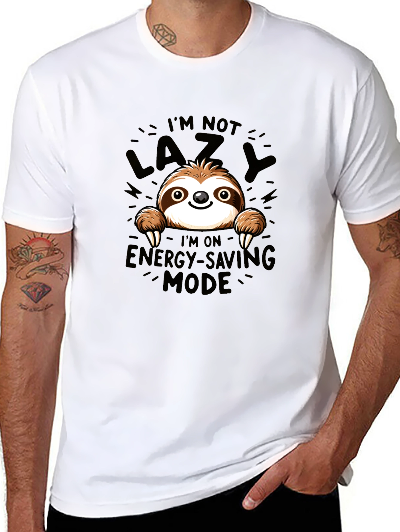 Sloth Energy Saving Mode Graphic Tee