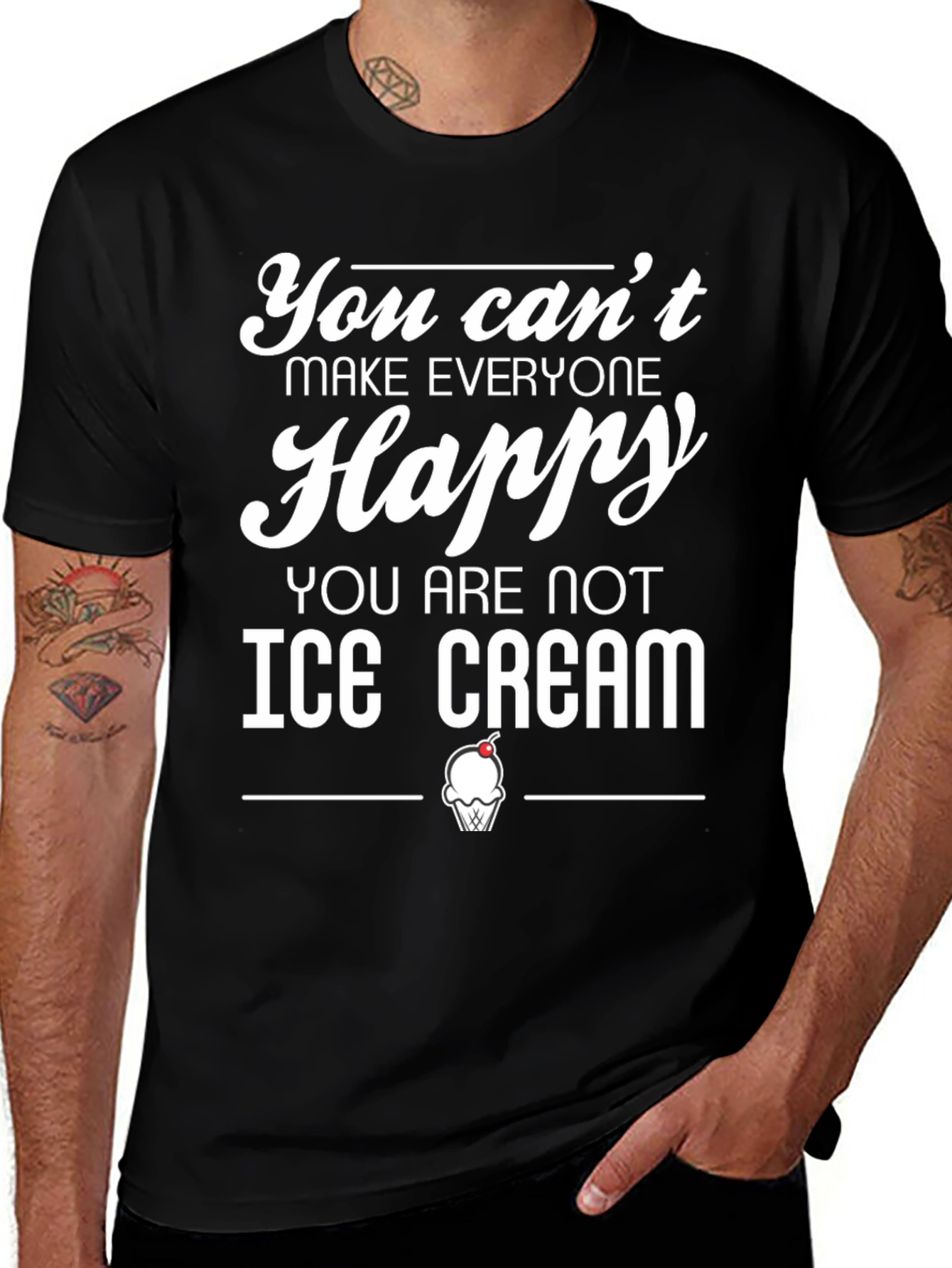 Funny Ice Cream T-Shirt - Cant Make Everyone Happy