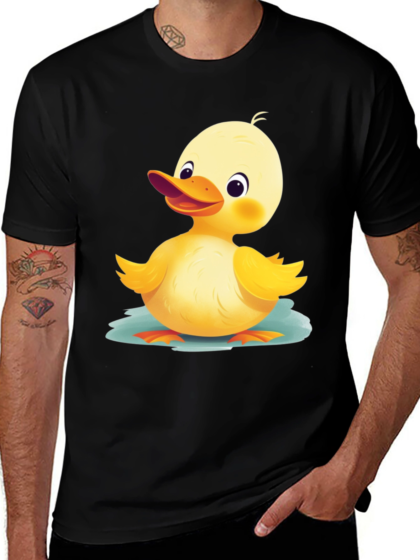 Cute Duckling Graphic T-Shirt - Soft Cotton Blend