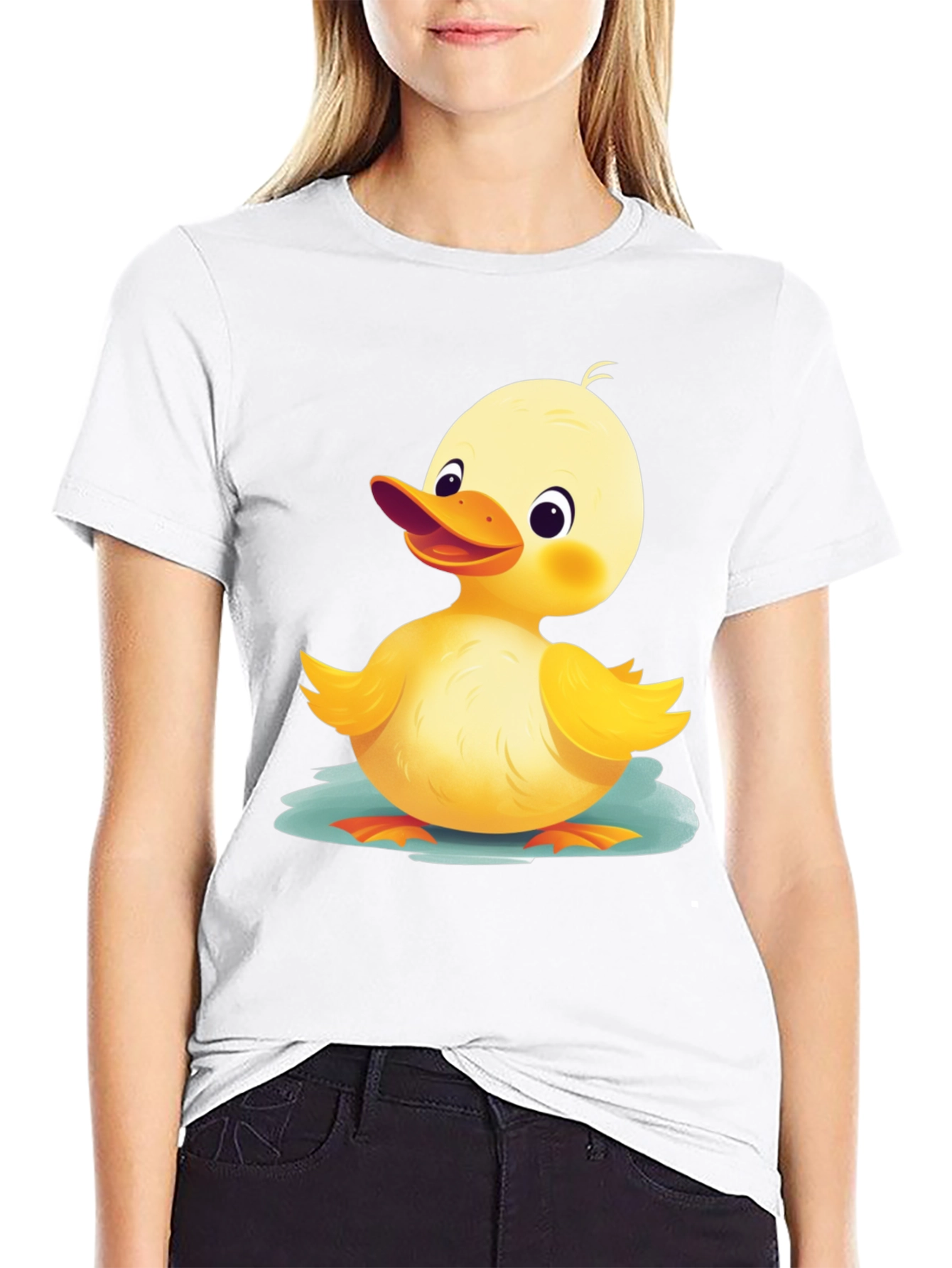 Cute Duckling Graphic T-Shirt - Soft Cotton Blend
