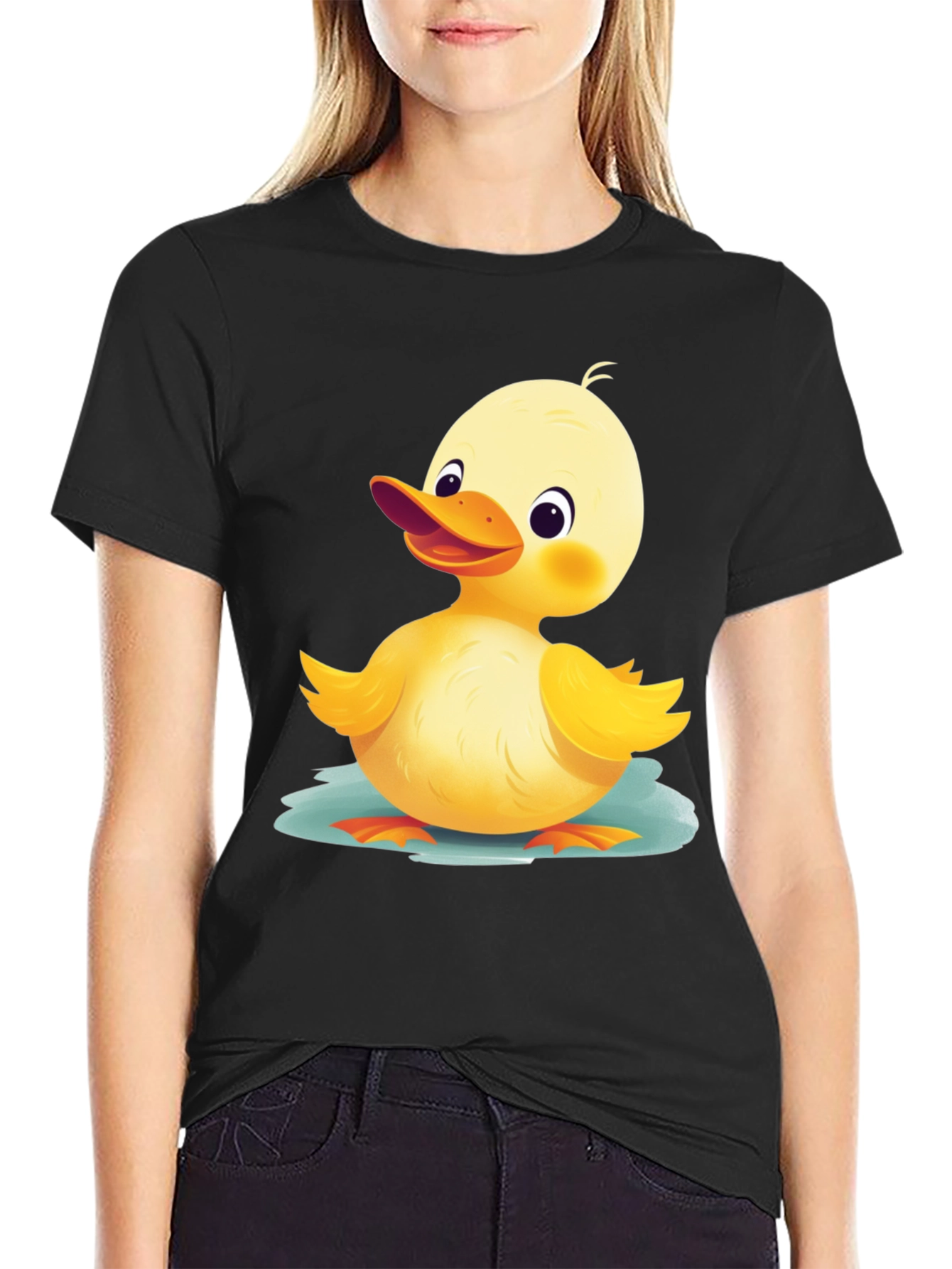 Cute Duckling Graphic T-Shirt - Soft Cotton Blend