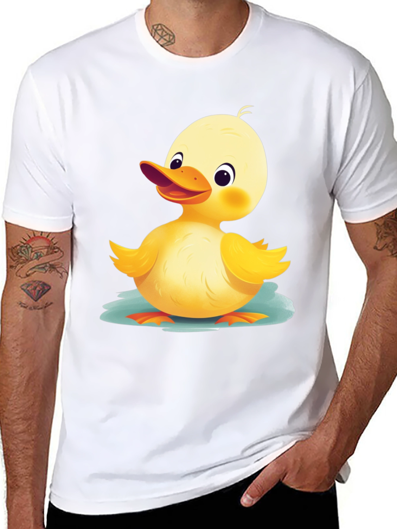 Cute Duckling Graphic T-Shirt - Soft Cotton Blend