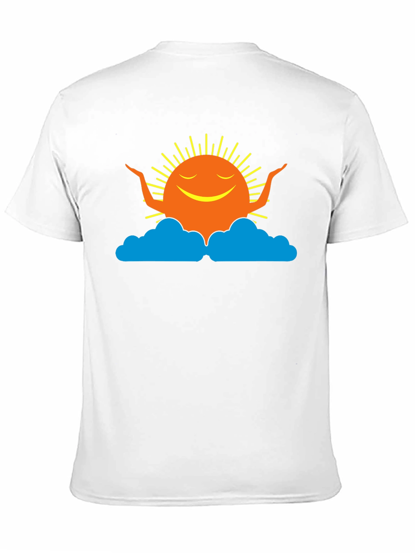 Smiling Sun Cloud Black T-Shirt