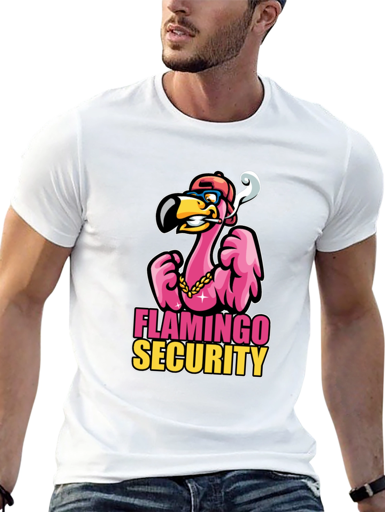 Flamingo Security Graphic T-Shirt