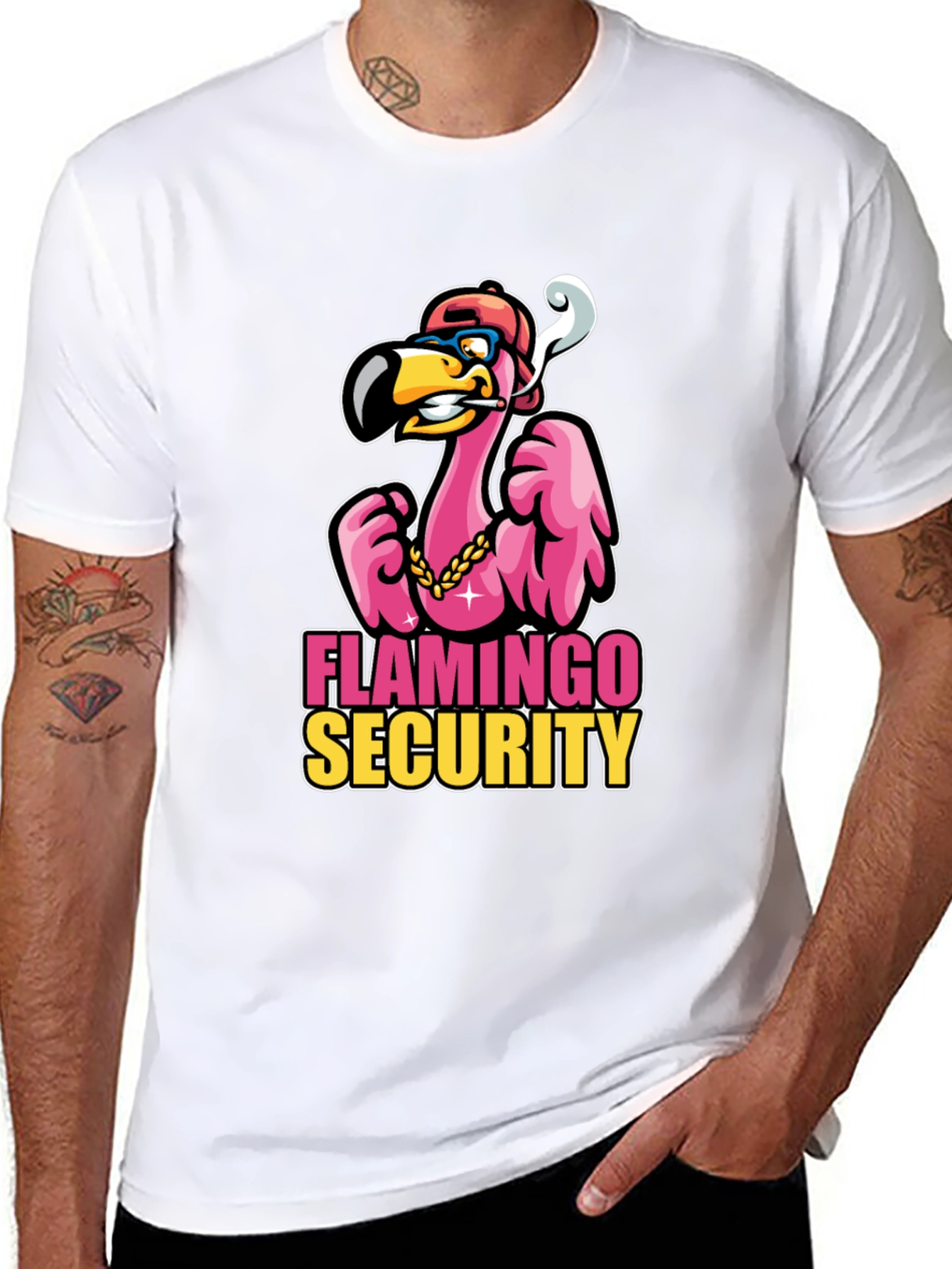Flamingo Security Graphic T-Shirt