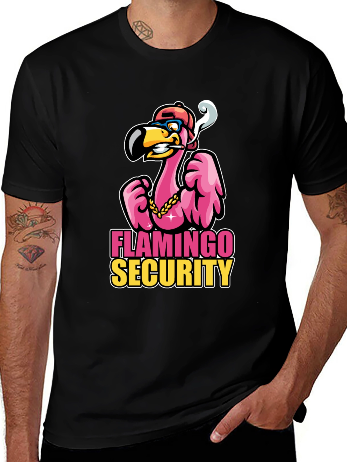 Flamingo Security Graphic T-Shirt