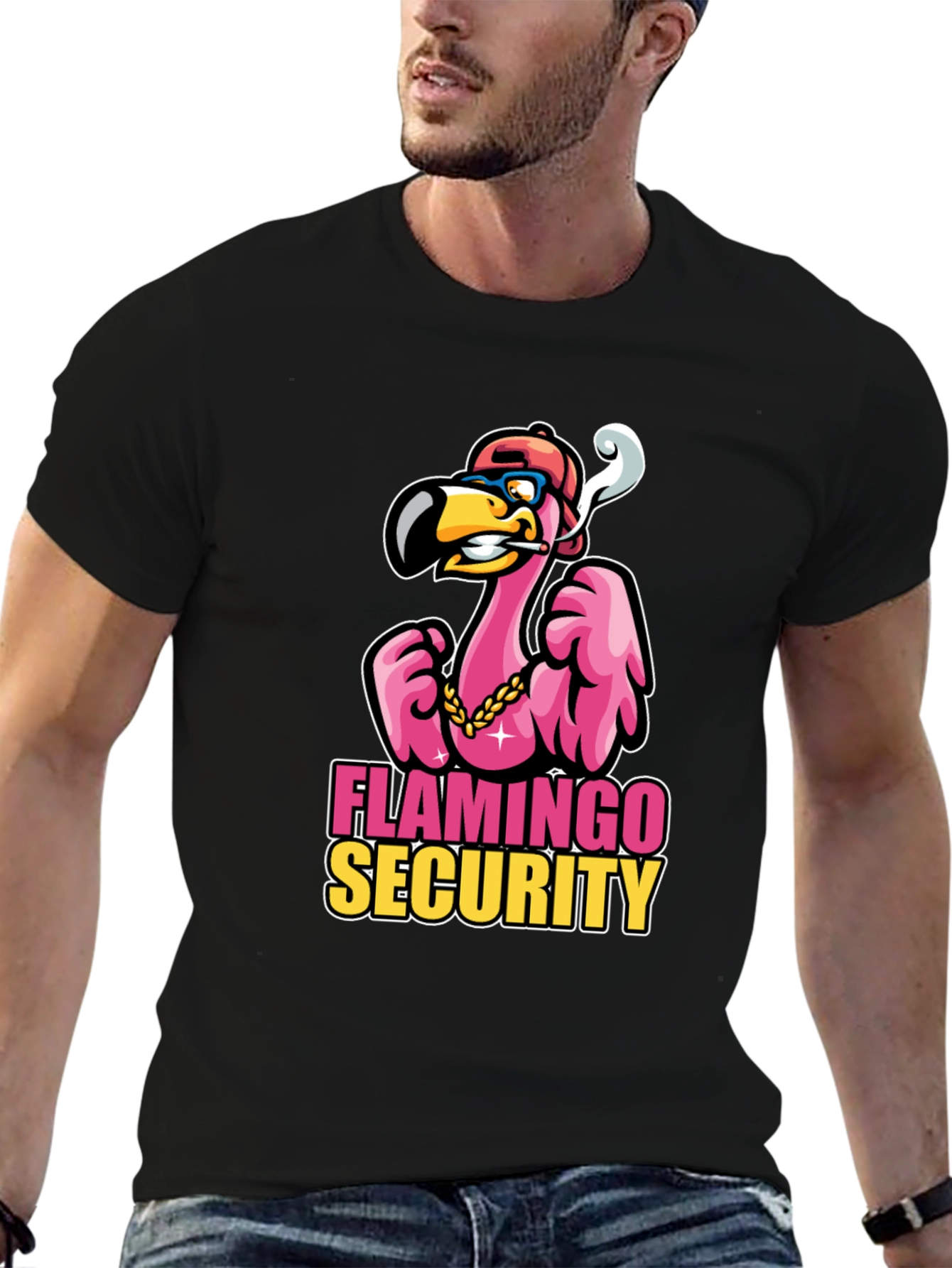 Flamingo Security Graphic T-Shirt