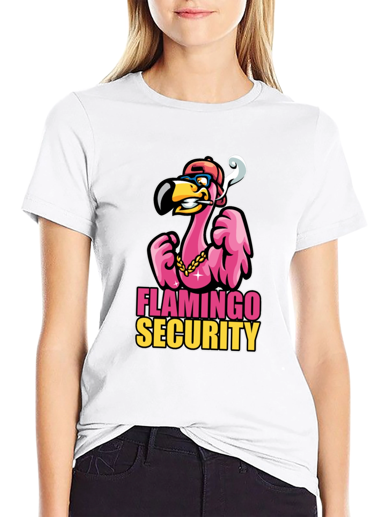 Flamingo Security Graphic T-Shirt