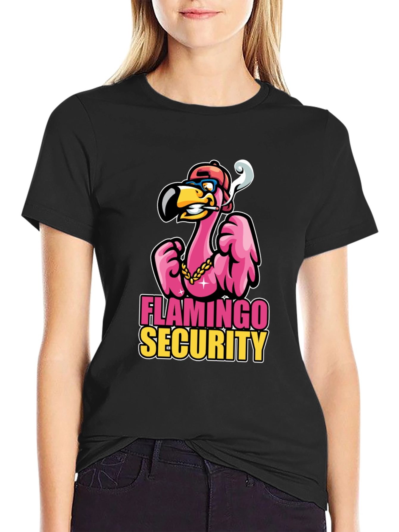Flamingo Security Graphic T-Shirt