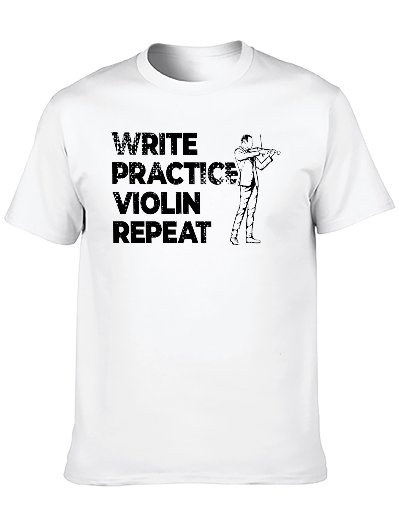 Write Practice Violin Repeat Black T-Shirt