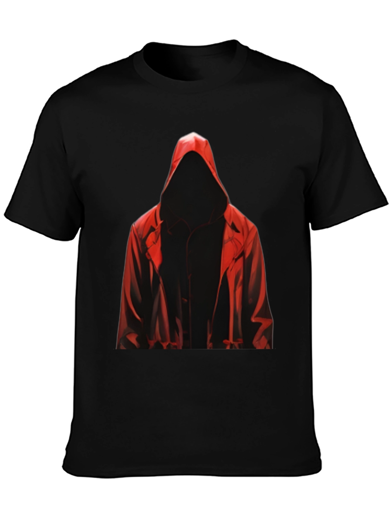Hooded Figure Graphic Tee - Mysterious Style